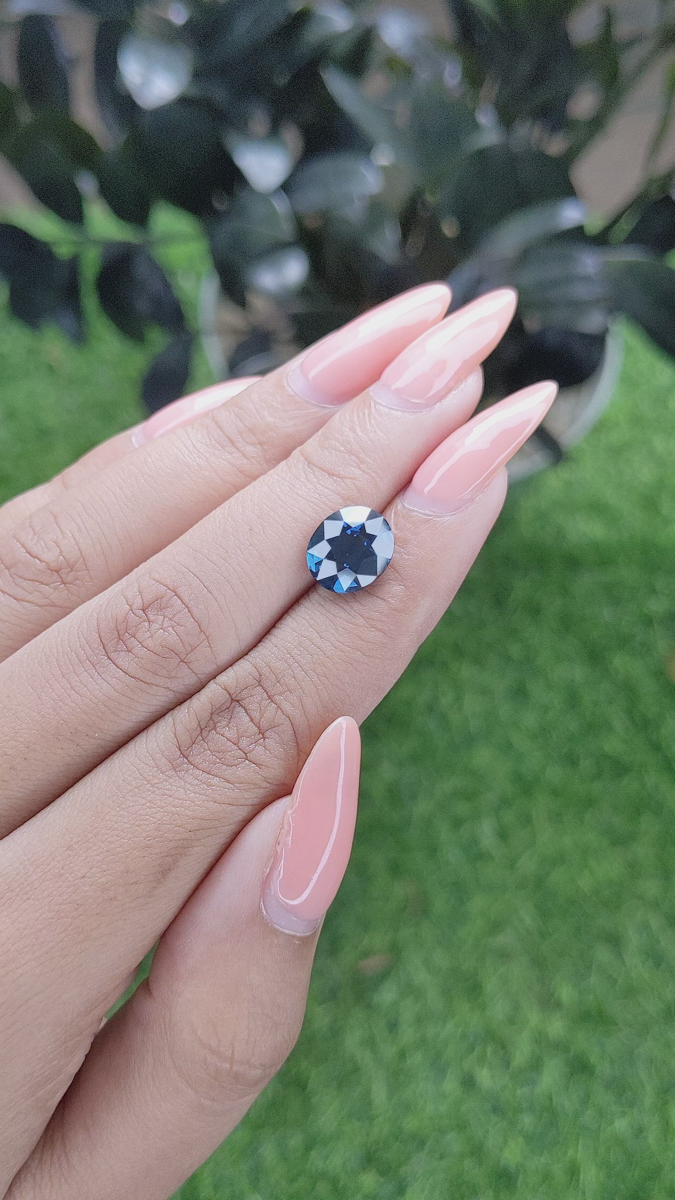 4.09 Ct. Greenish Blue Sapphire from Nigeria Size Video