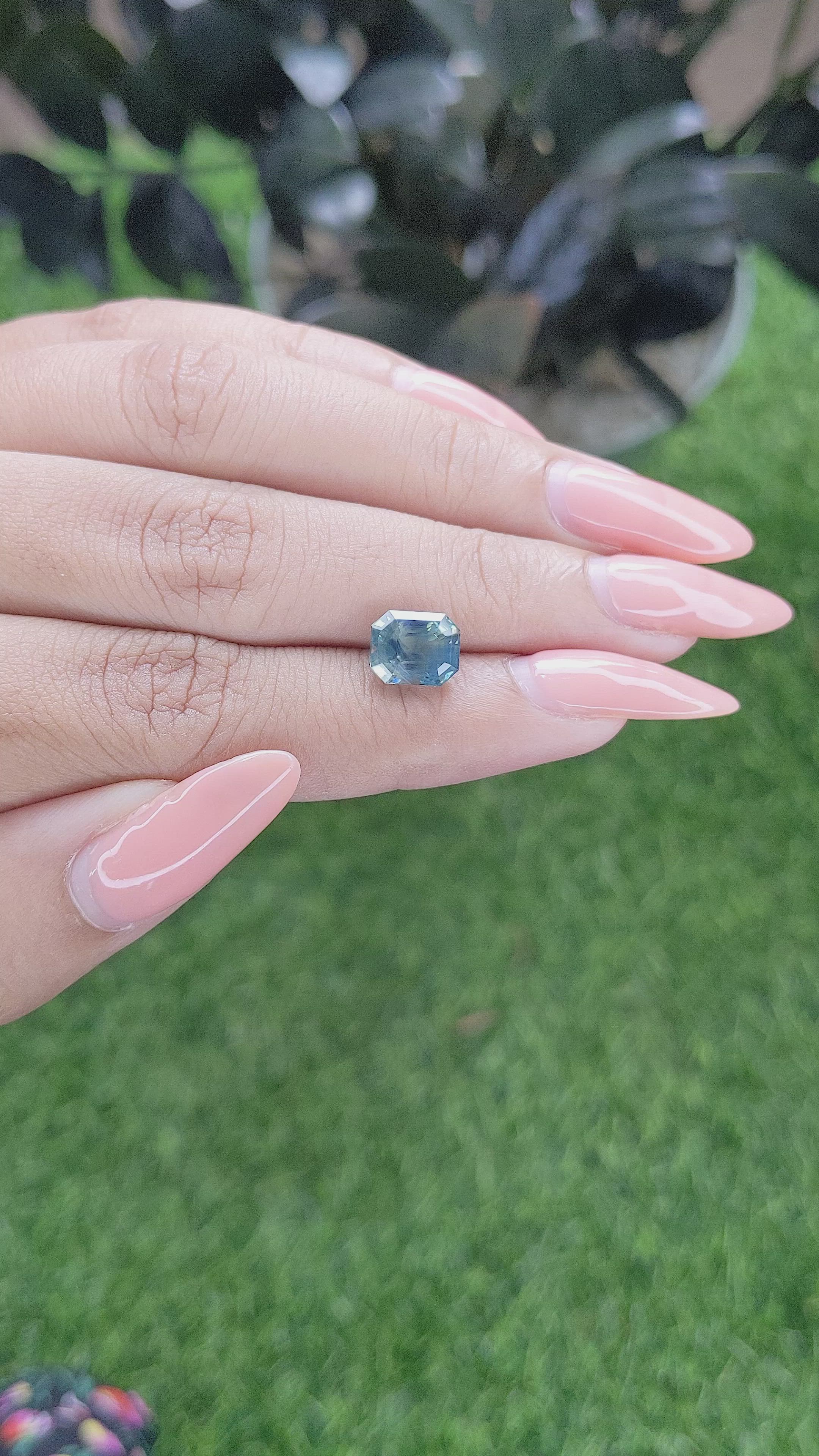 3.14 Ct. Bi Color Sapphire from Madagascar Size Video