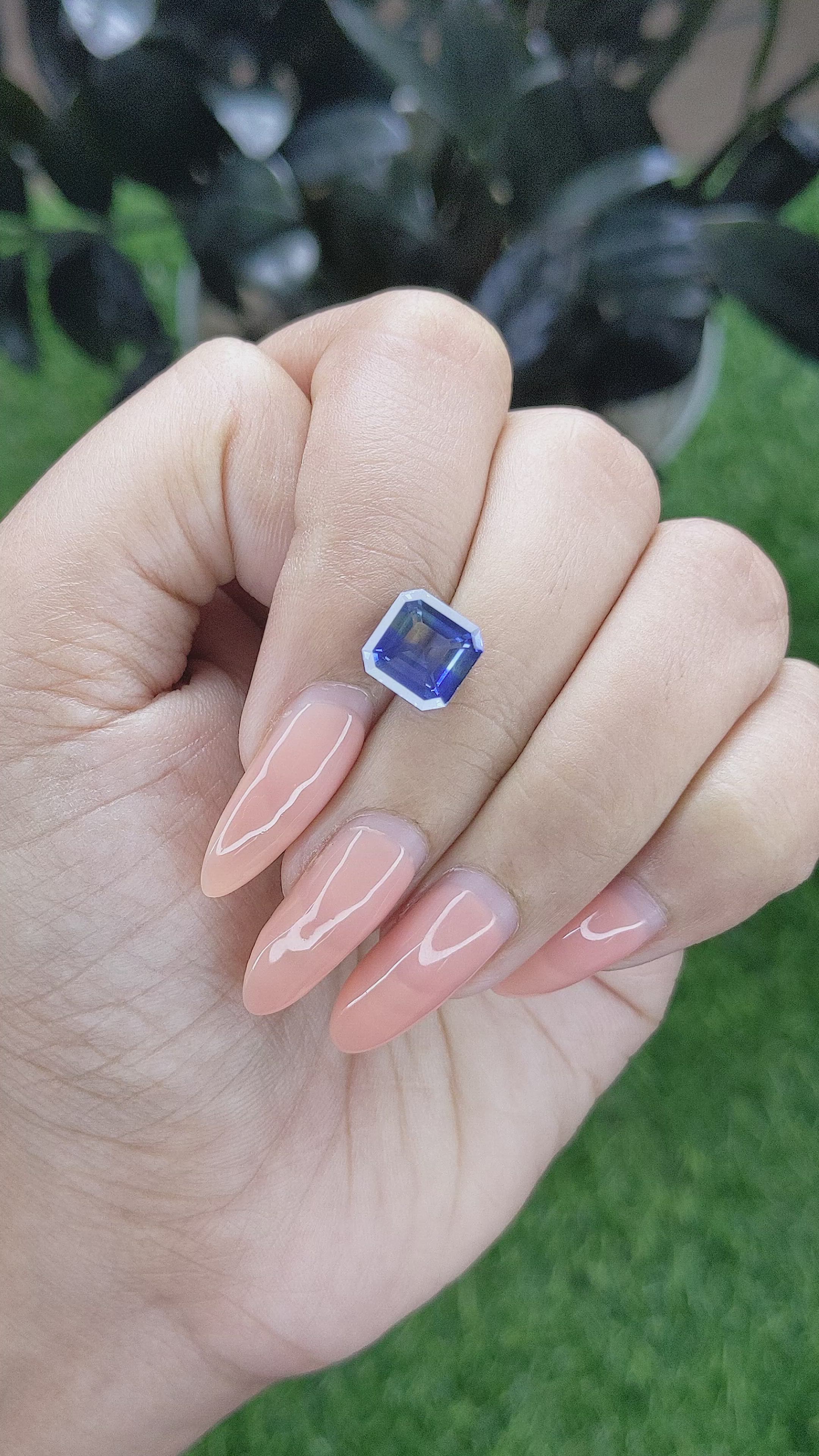 3.55 Ct. Bi Color Sapphire from Madagascar Size Video