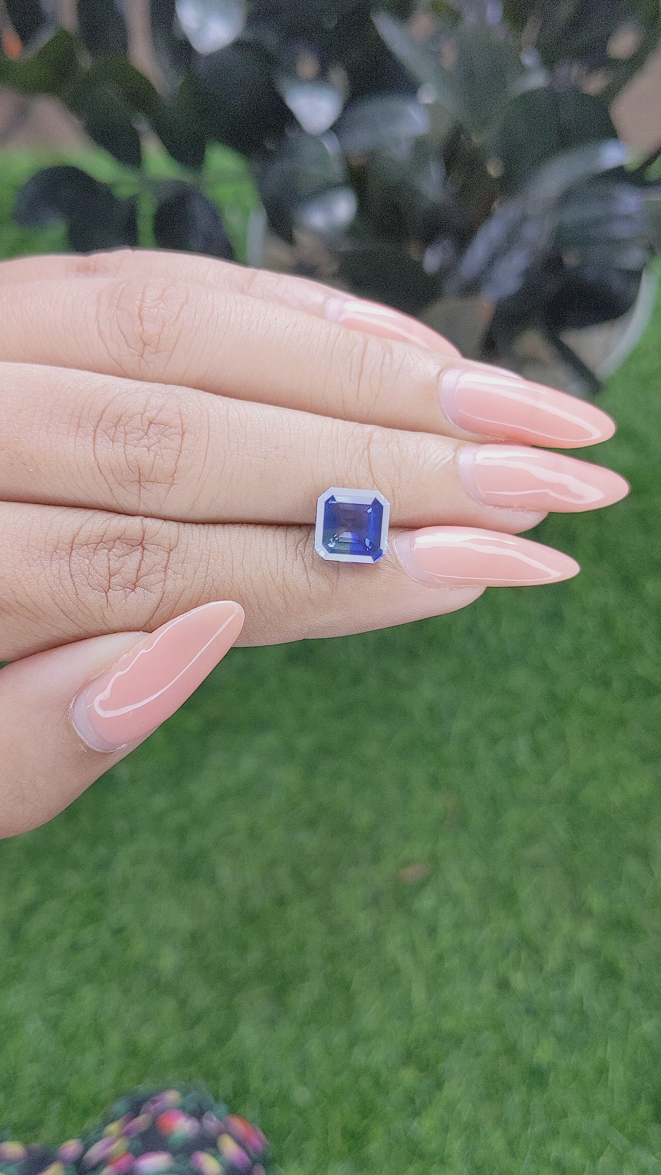 3.55 Ct. Bi Color Sapphire from Madagascar Size Video