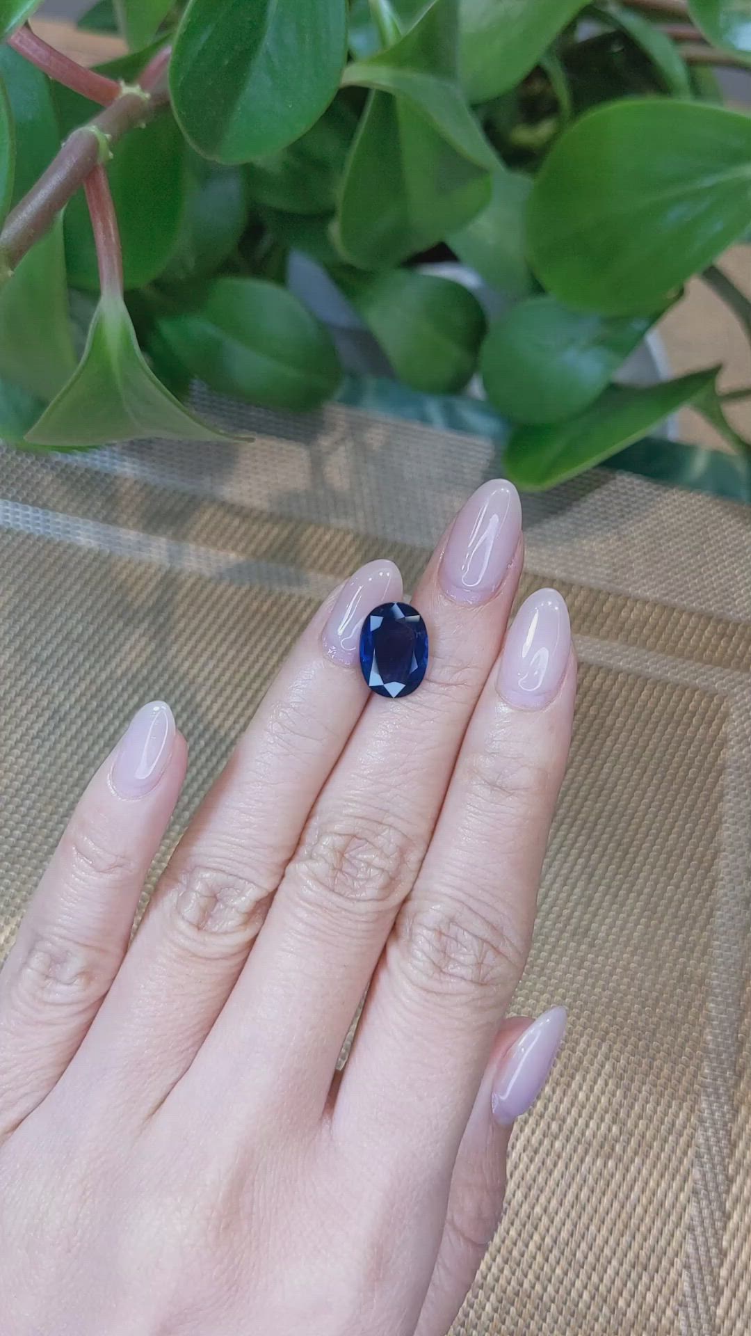 4.92 Ct. Blue Sapphire from Thailand Size Video