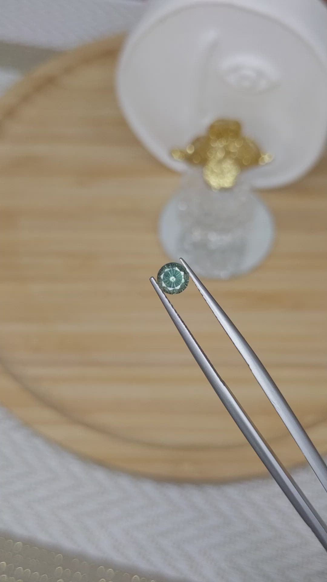 0.63 Ct. Green Sapphire from Madagascar Size Video