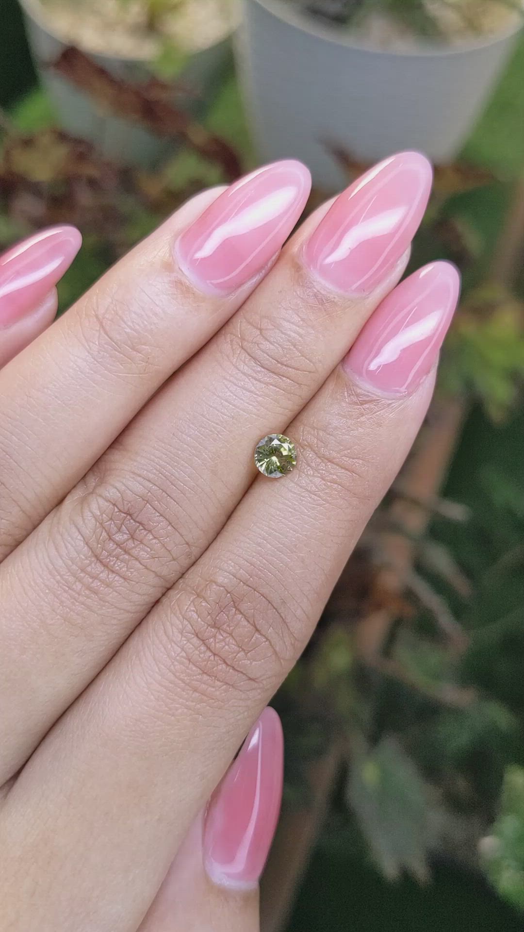 0.62 Ct. Greenish Yellow Sapphire from Madagascar Size Video