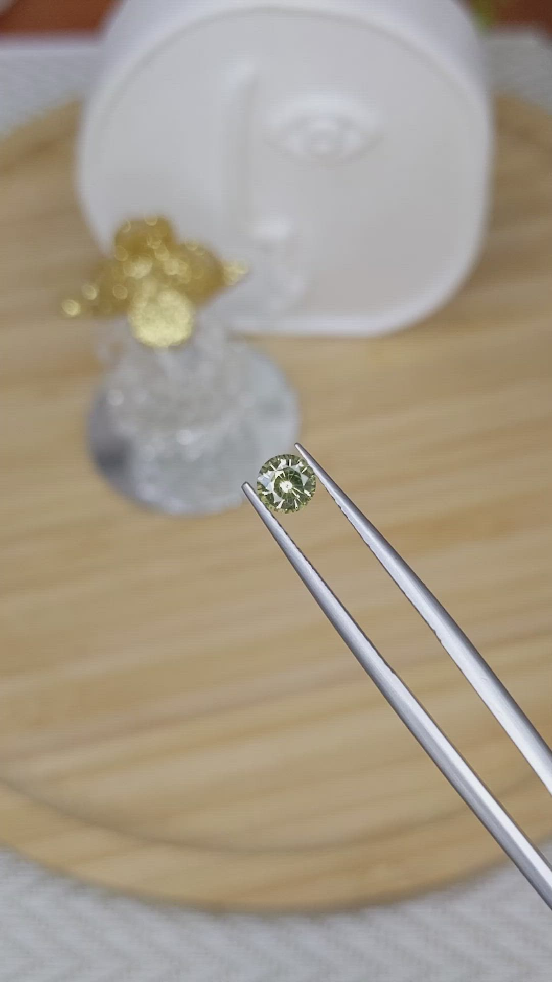 0.62 Ct. Greenish Yellow Sapphire from Madagascar Size Video