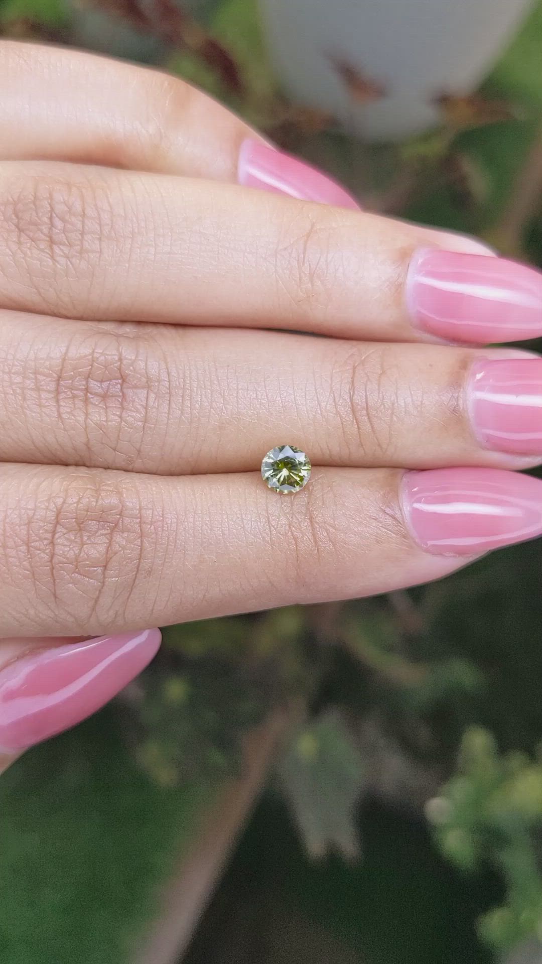 0.62 Ct. Greenish Yellow Sapphire from Madagascar Size Video