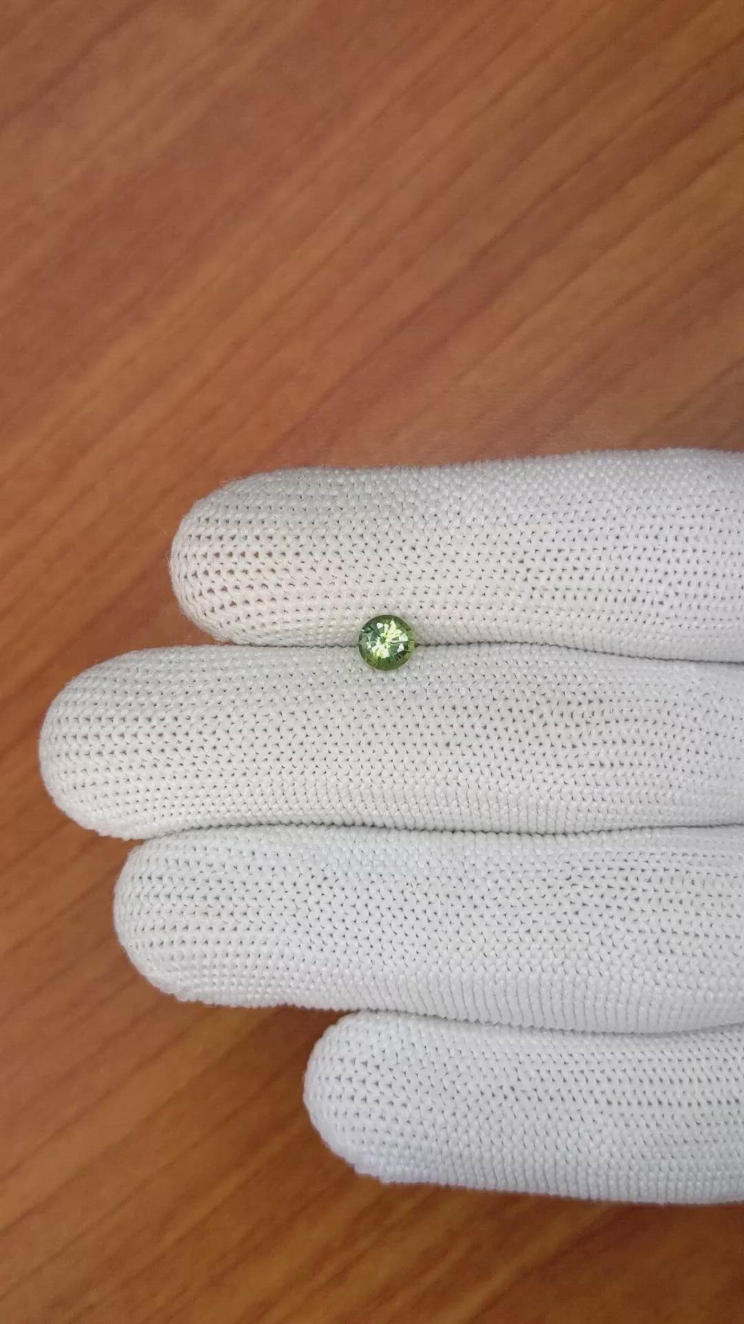 0.63 Ct. Green Sapphire from Madagascar Size Video