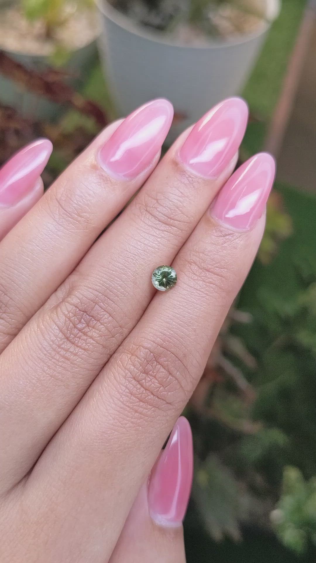 0.63 Ct. Green Sapphire from Madagascar Size Video