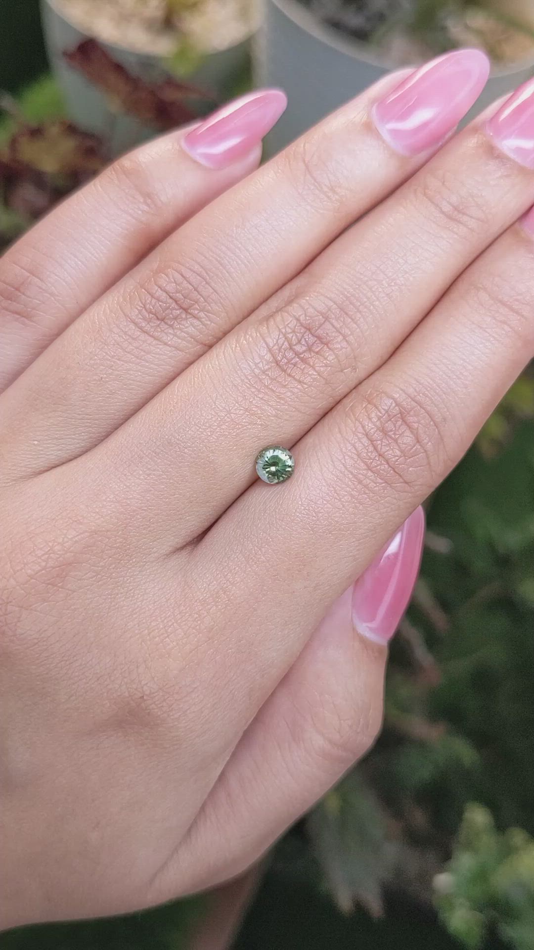 0.63 Ct. Green Sapphire from Madagascar Size Video