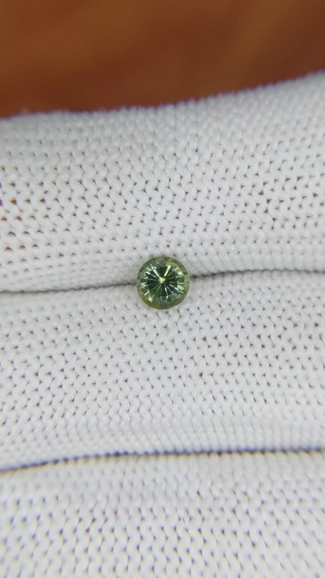 0.63 Ct. Green Sapphire from Madagascar Size Video