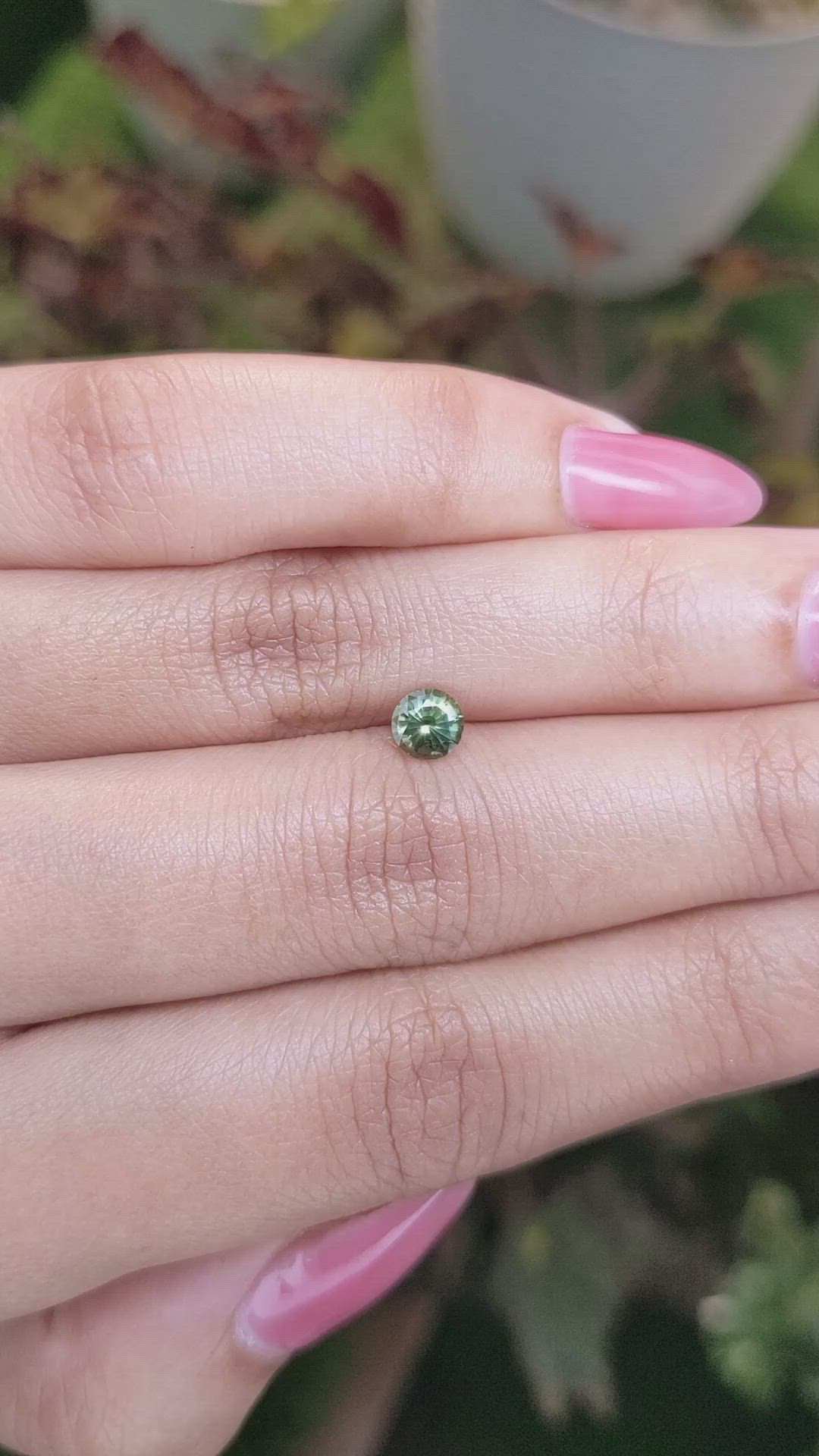 0.63 Ct. Green Sapphire from Madagascar Size Video