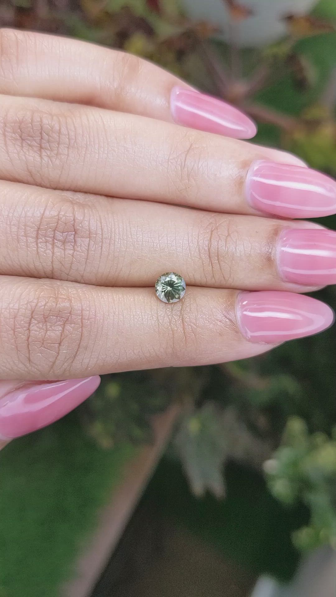 0.72 Ct. Yellowish Green Sapphire from Madagascar Size Video