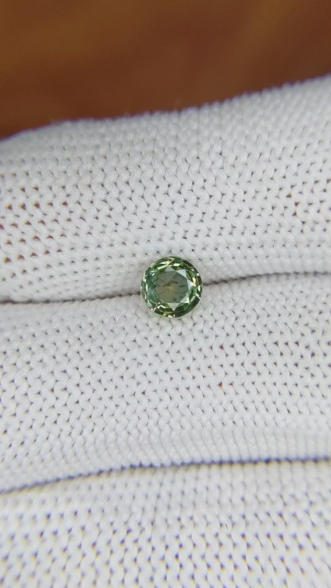 0.81 Ct. Green Sapphire from Madagascar Size Video