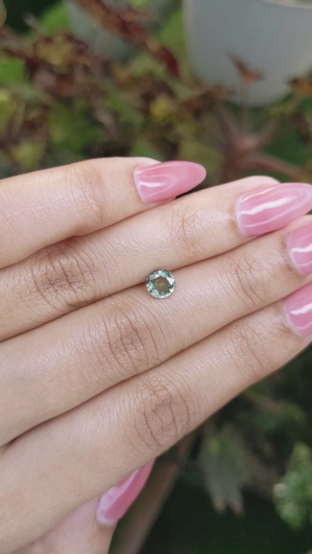 0.81 Ct. Green Sapphire from Madagascar Size Video