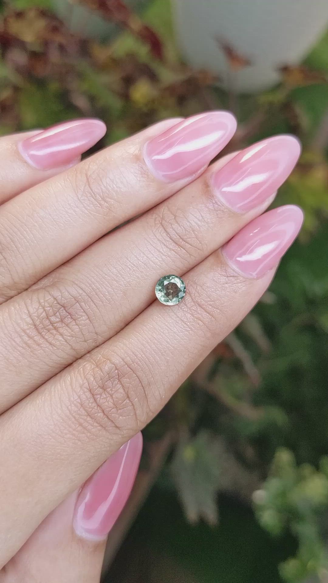 0.81 Ct. Green Sapphire from Madagascar Size Video