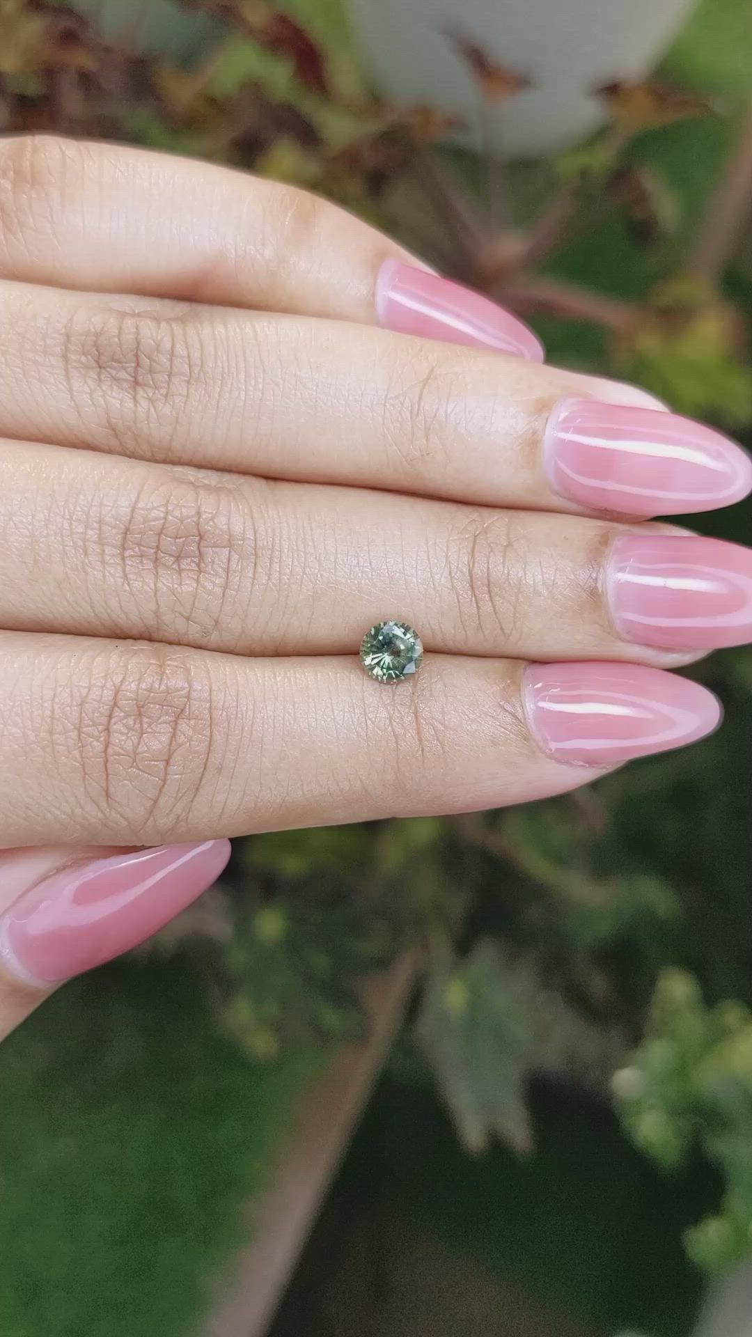 0.71 Ct. Green Sapphire from Madagascar Size Video