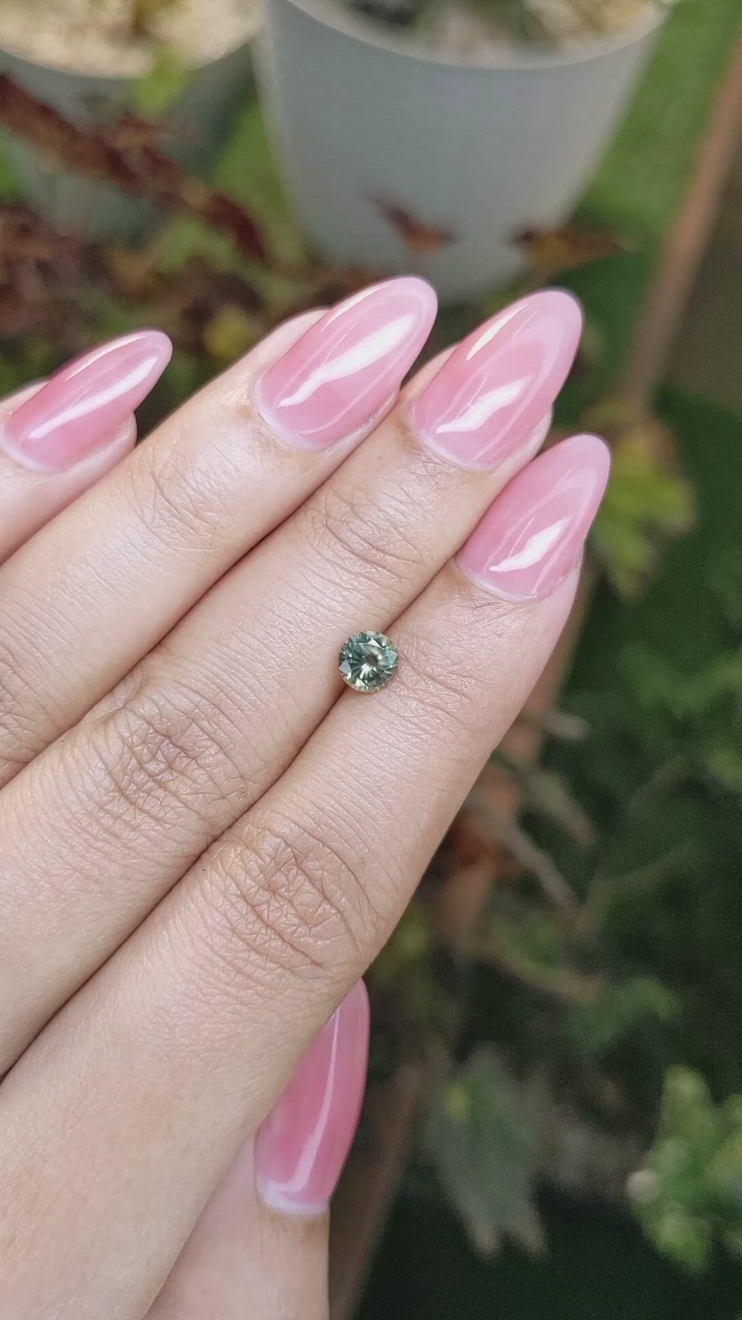 0.71 Ct. Green Sapphire from Madagascar Size Video