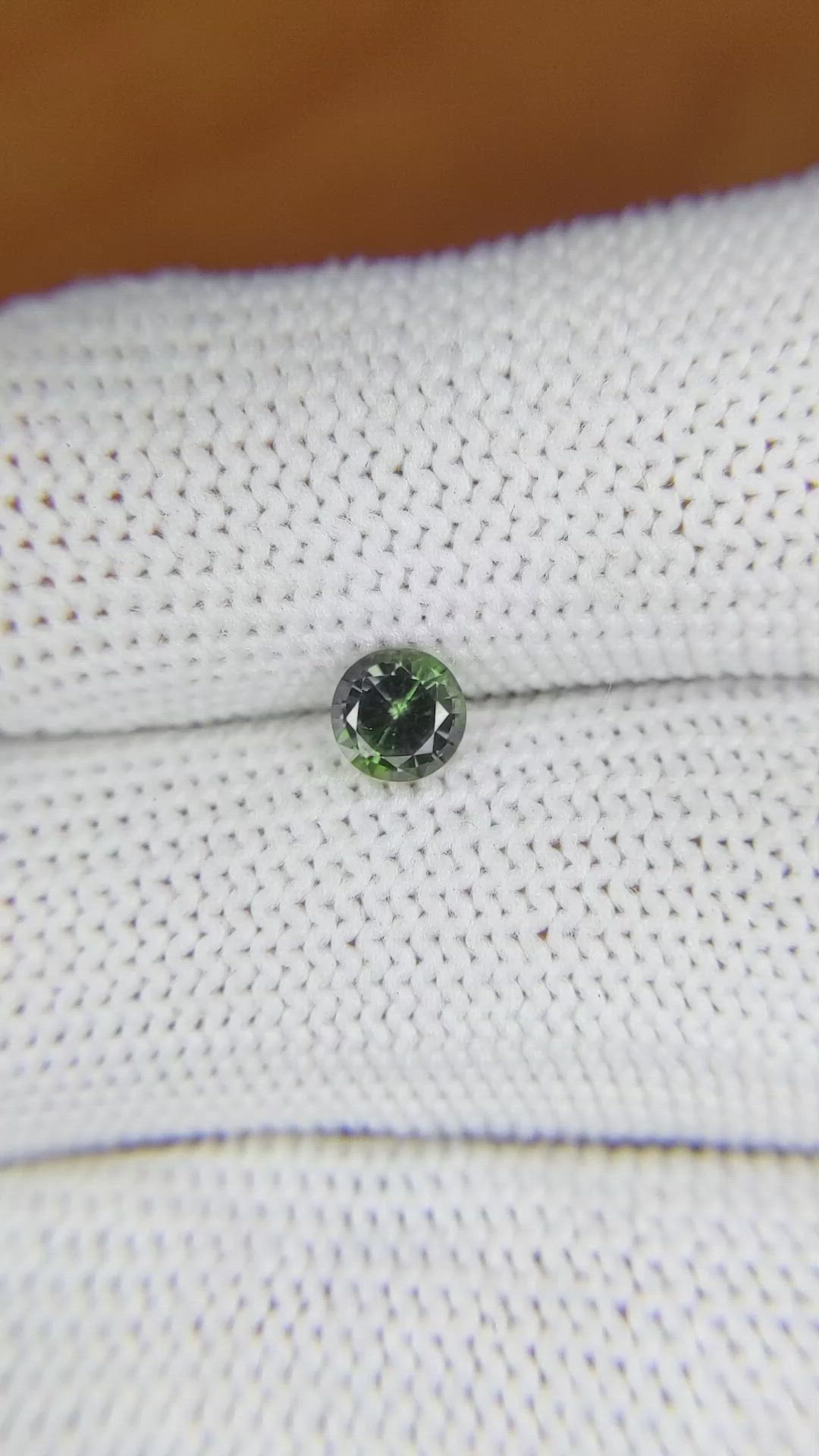 0.60 Ct. Green Sapphire from Madagascar Size Video