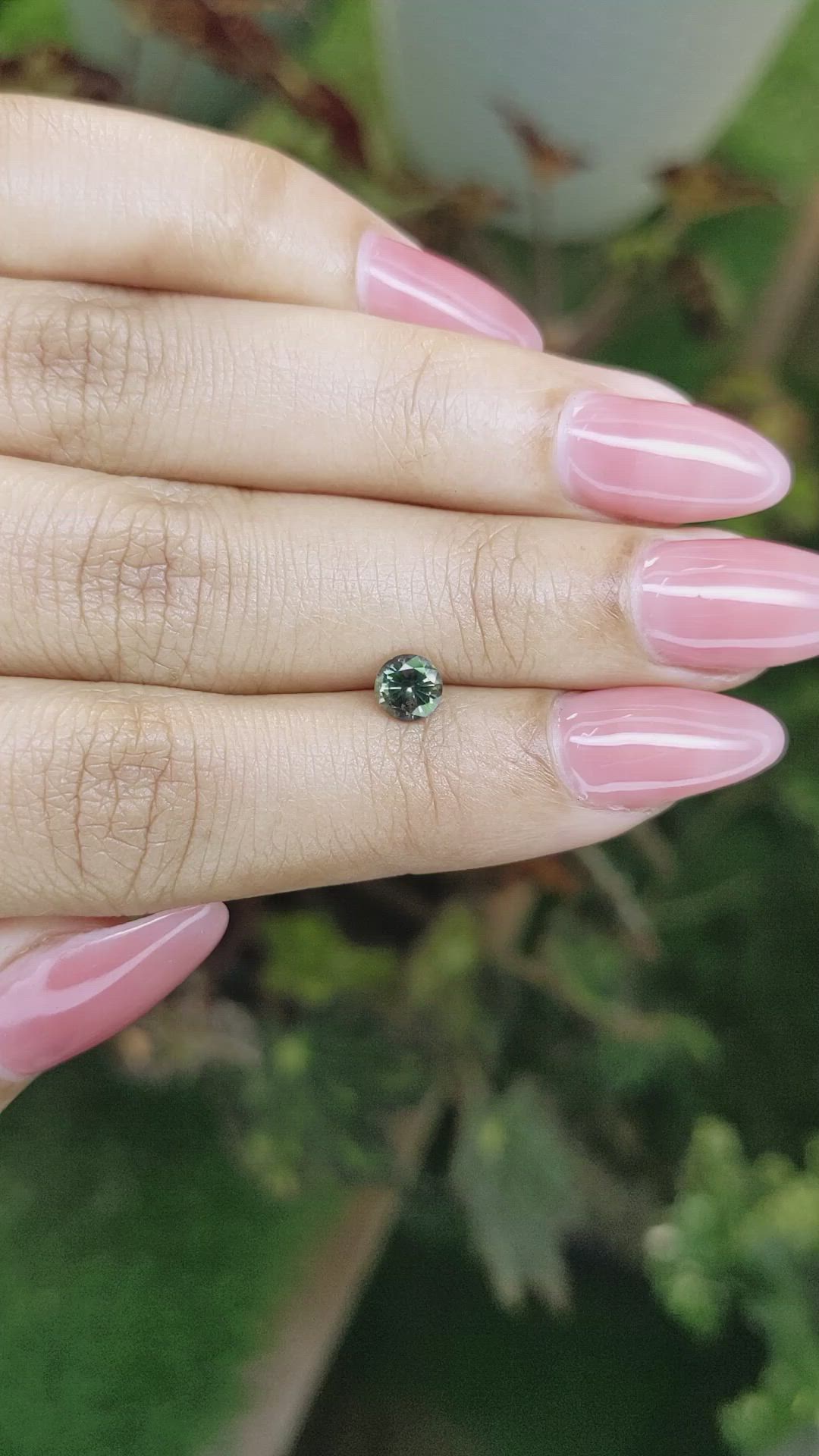 0.60 Ct. Green Sapphire from Madagascar Size Video