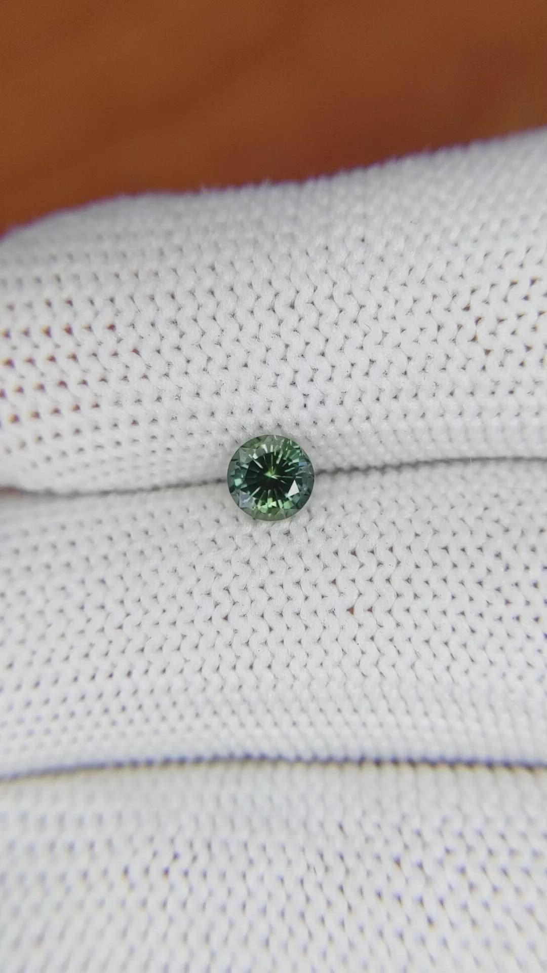0.60 Ct. Bluish Green Sapphire from Madagascar Size Video