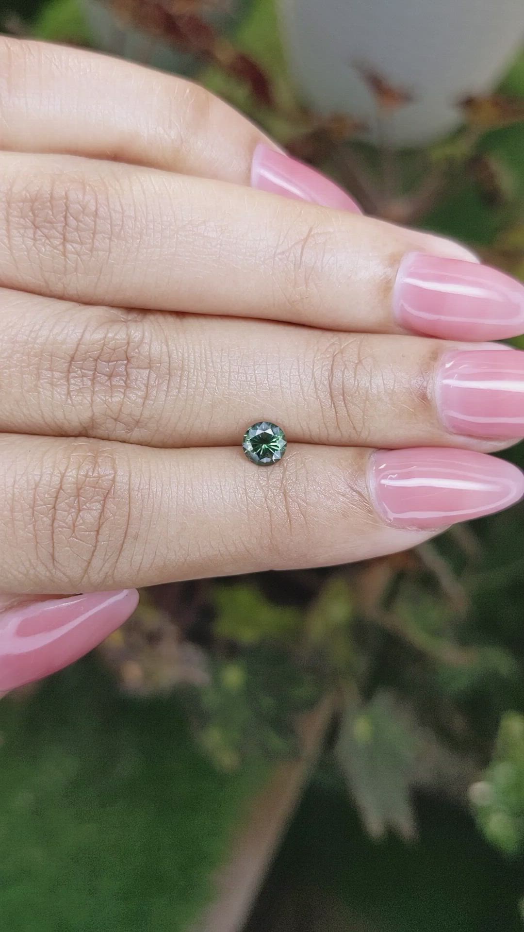 0.60 Ct. Bluish Green Sapphire from Madagascar Size Video