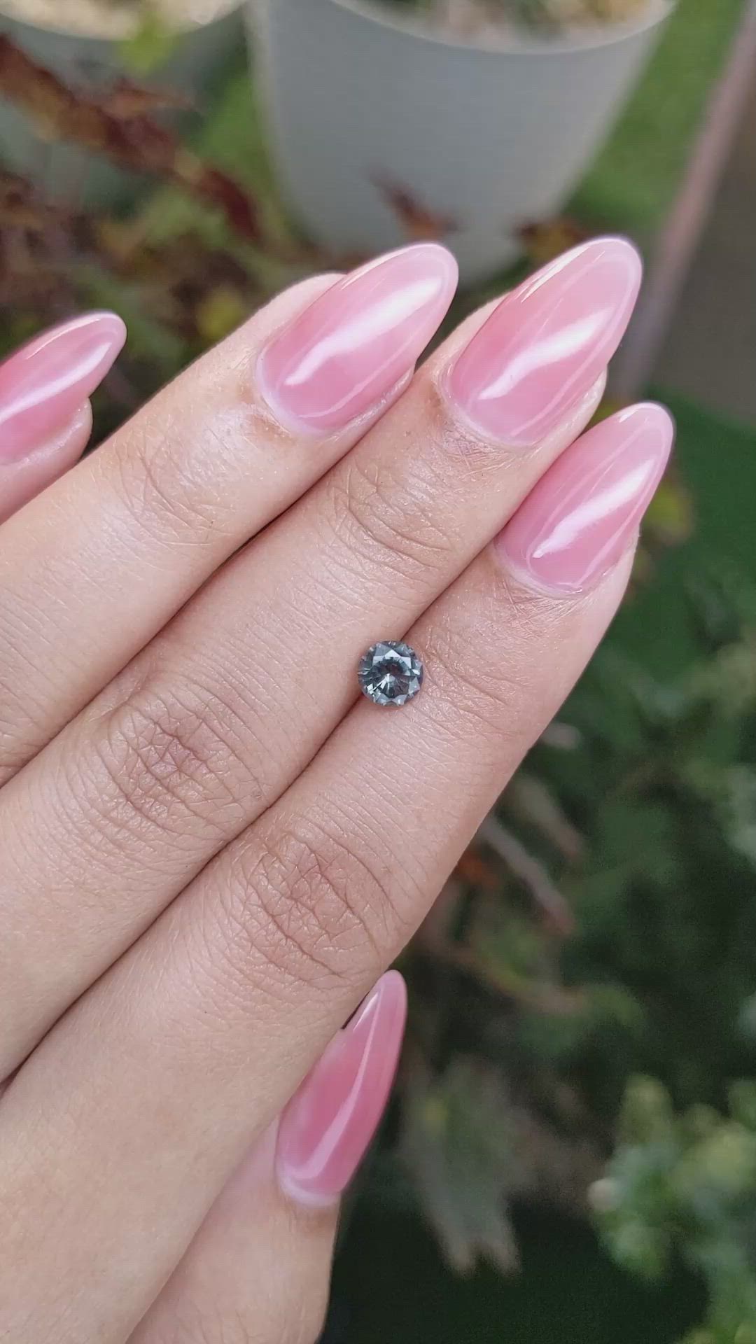 0.76 Ct. Bluish Green Sapphire from Madagascar Size Video