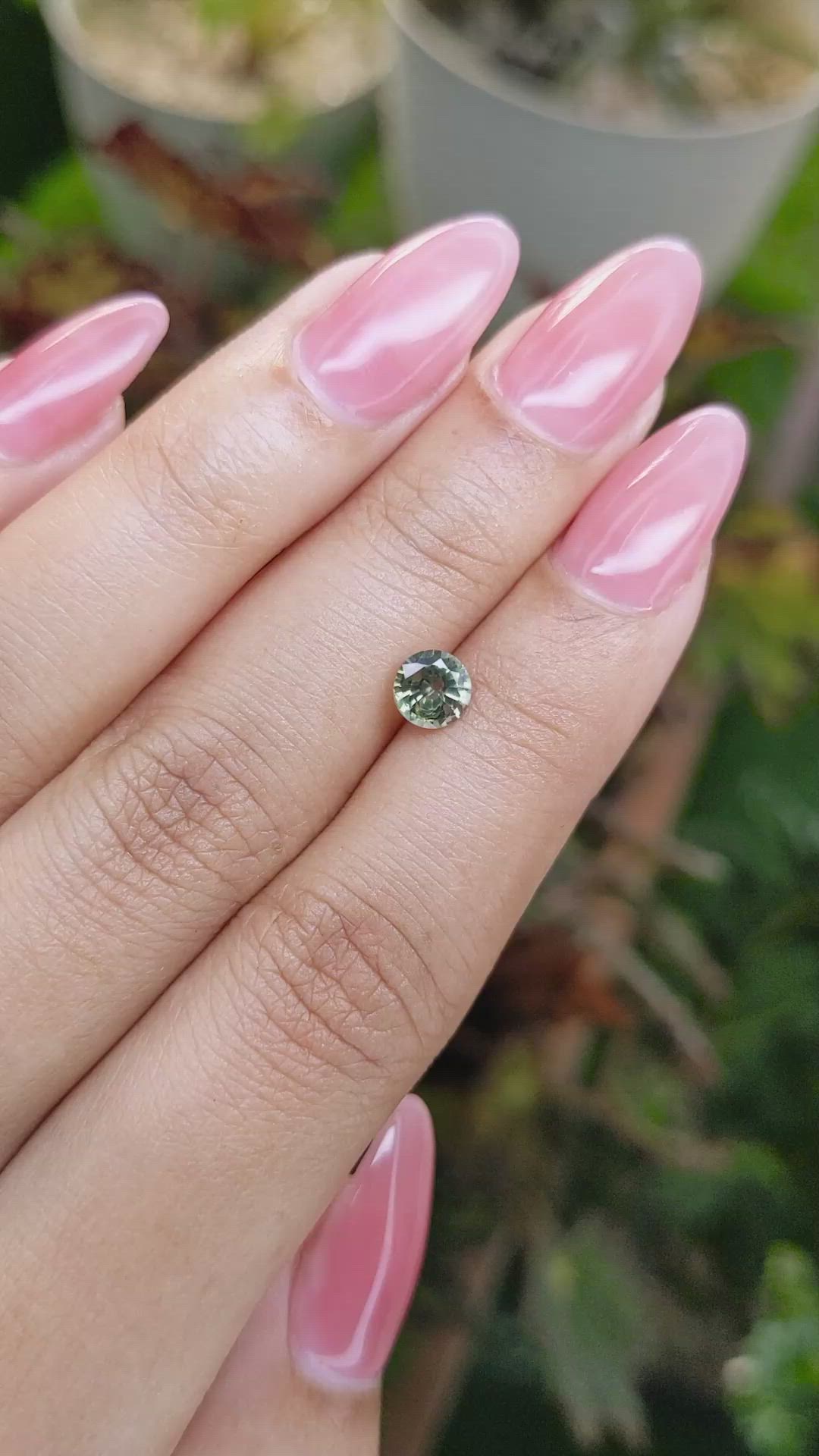 0.74 Ct. Yellowish Green Sapphire from Madagascar Size Video