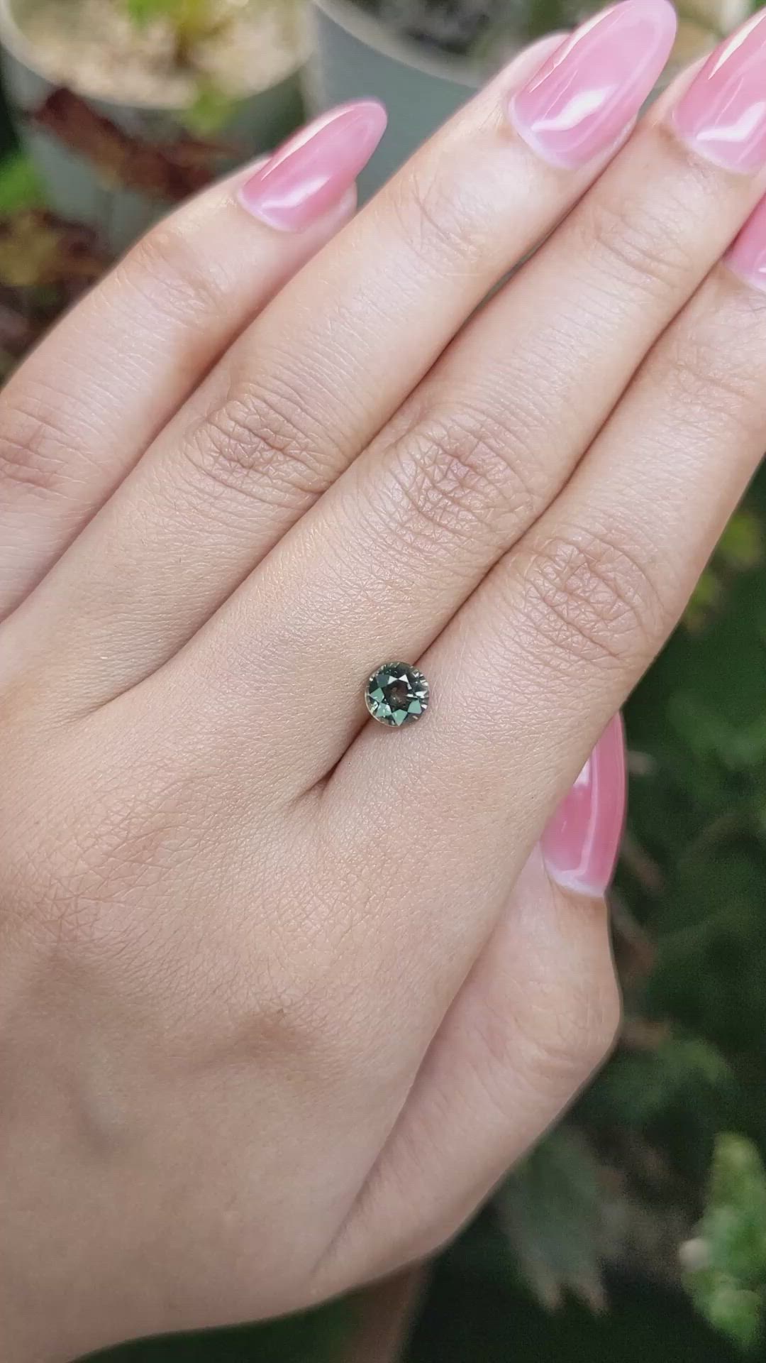 1.00 Ct. Green Sapphire from Madagascar Size Video