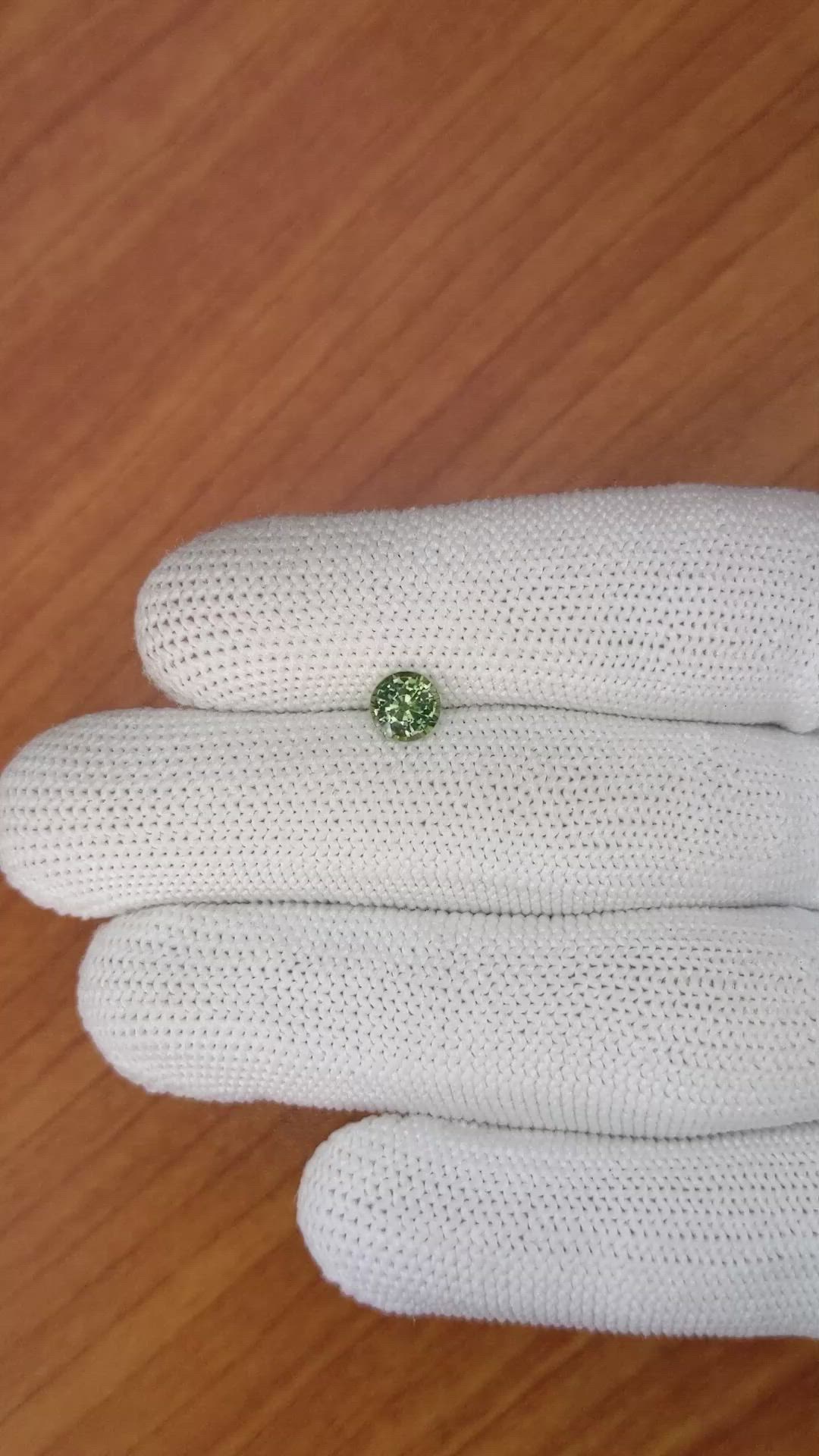 1.00 Ct. Green Sapphire from Madagascar Size Video