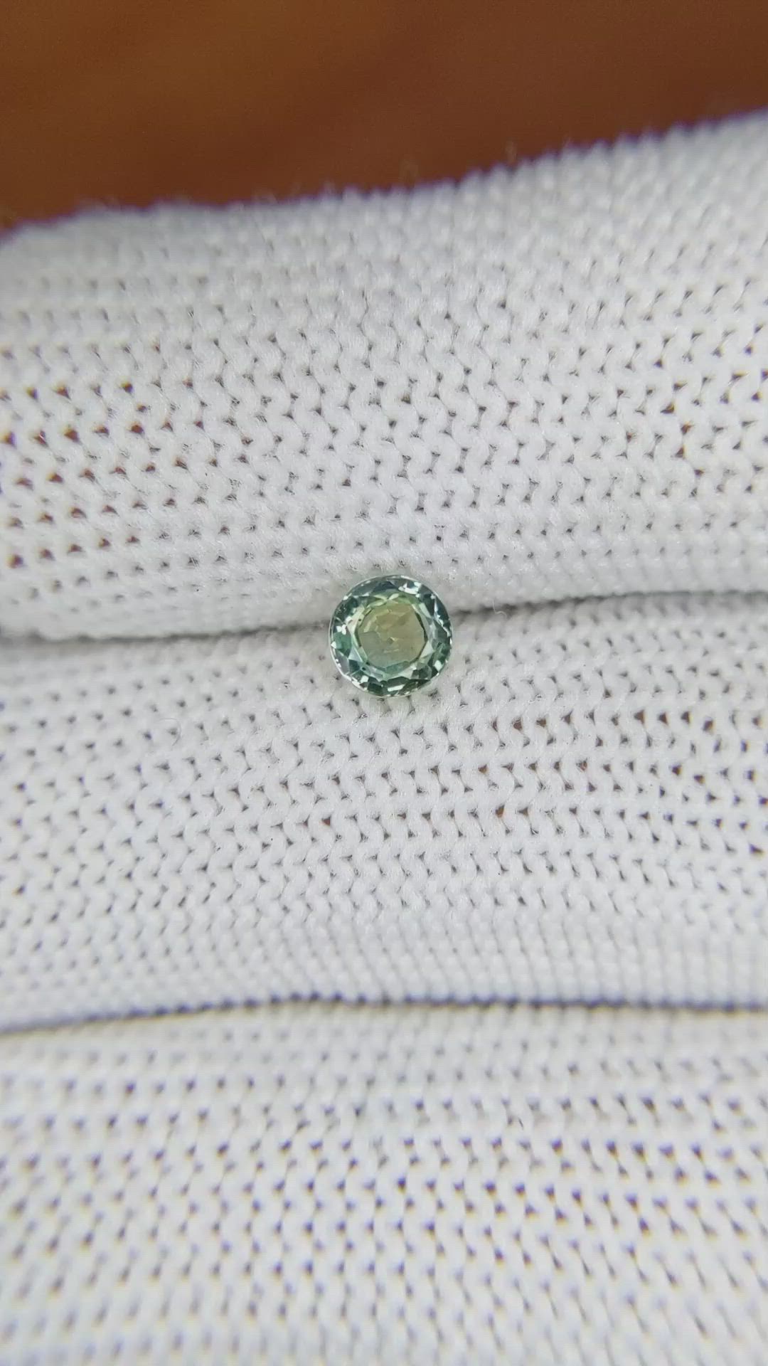 0.64 Ct. Green Sapphire from Madagascar Size Video
