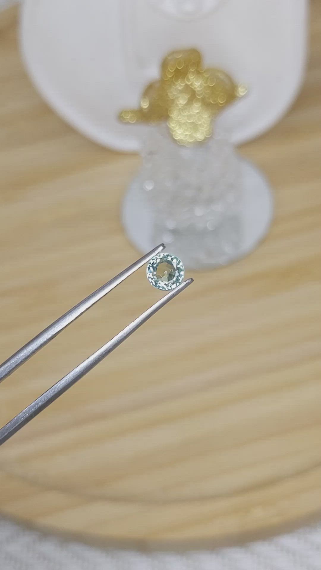 0.64 Ct. Green Sapphire from Madagascar Size Video