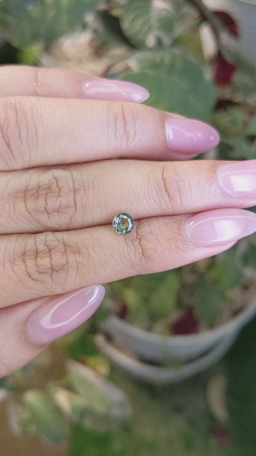 0.64 Ct. Green Sapphire from Madagascar Size Video