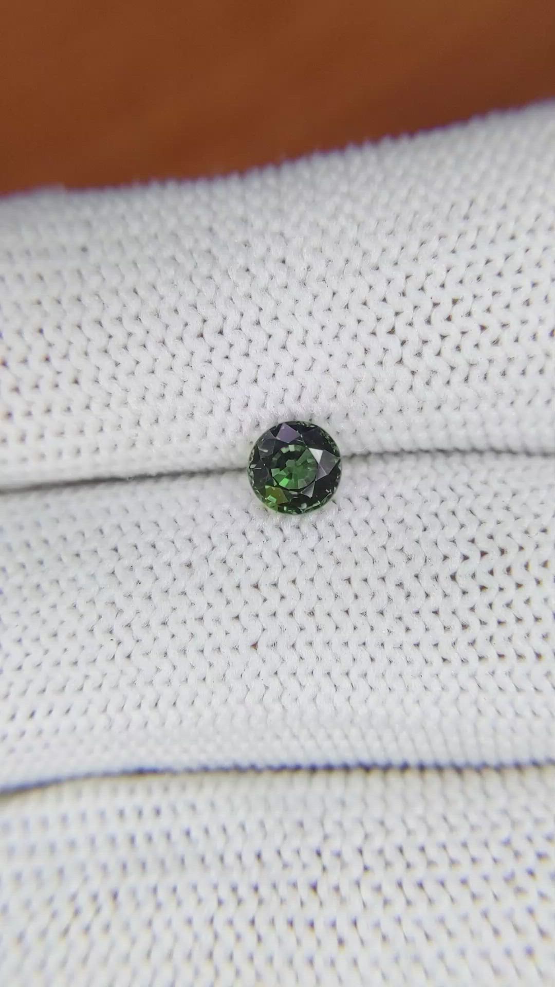0.81 Ct. Green Sapphire from Madagascar Size Video