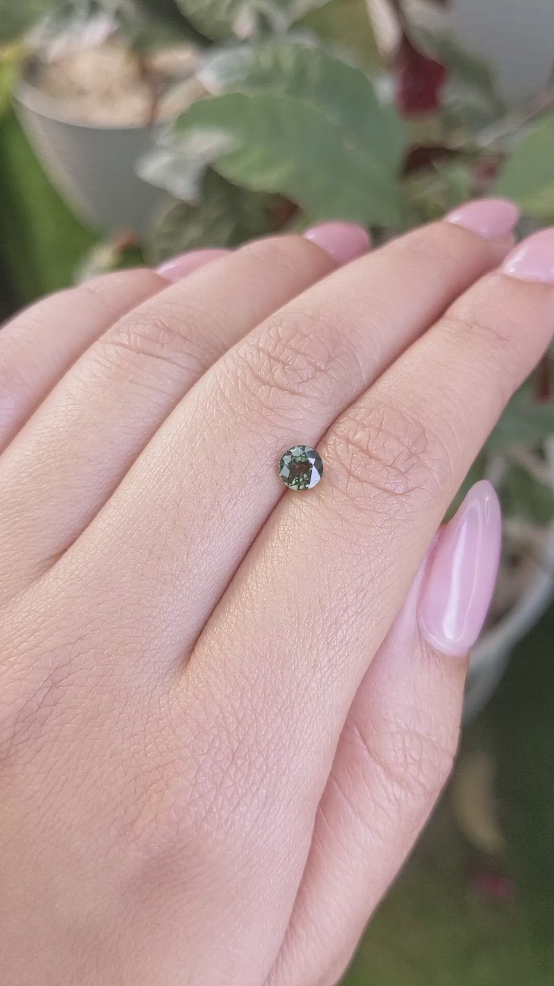 0.81 Ct. Green Sapphire from Madagascar Size Video