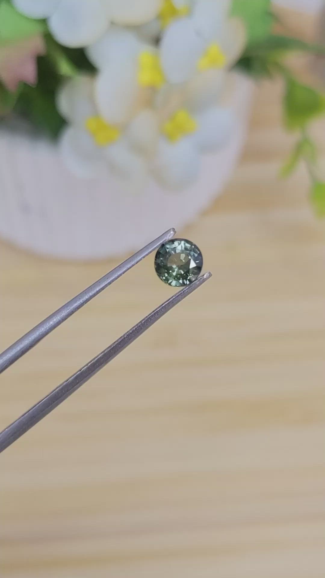 0.81 Ct. Green Sapphire from Madagascar Size Video
