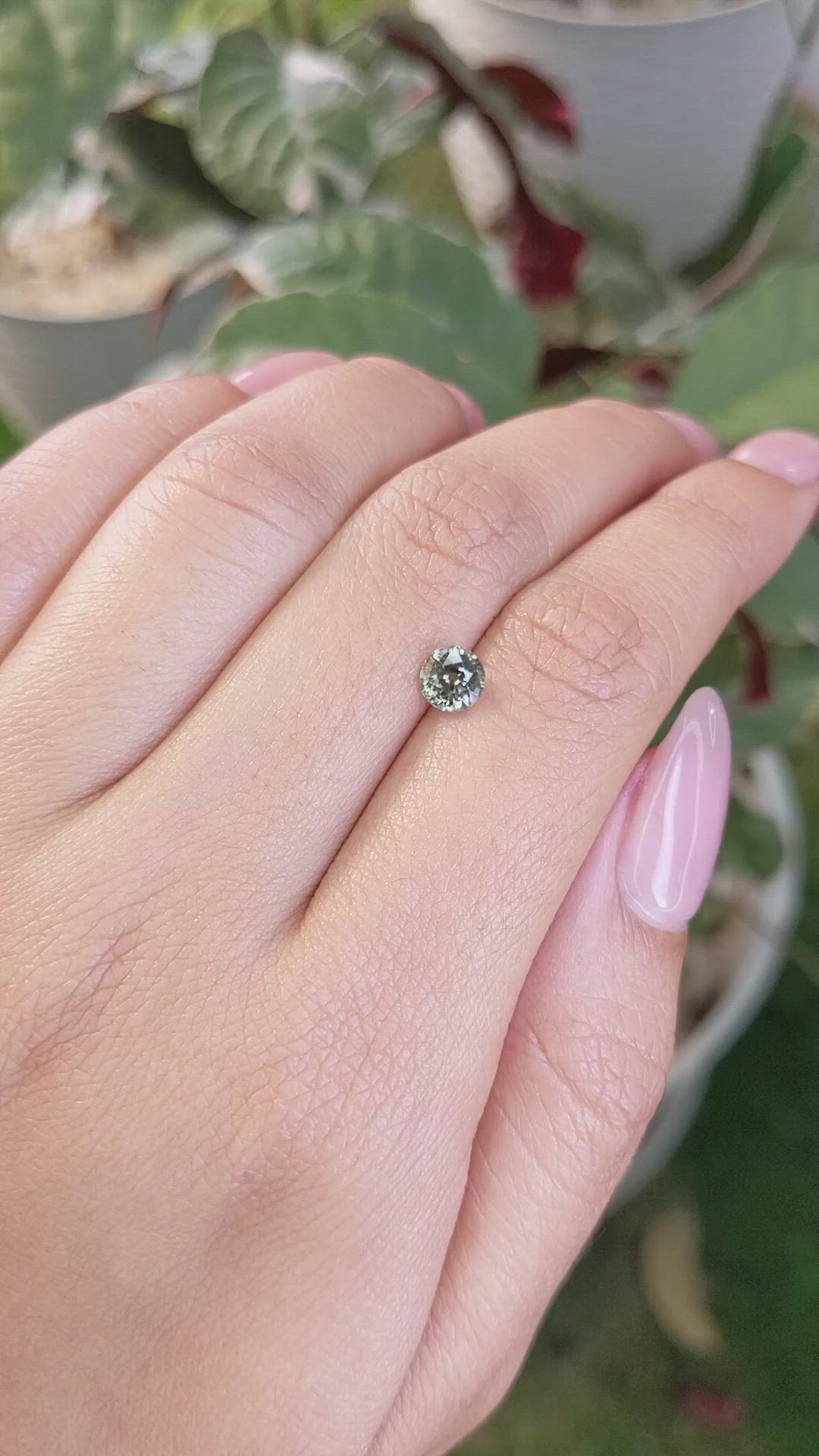 0.88 Ct. Yellowish Green Sapphire from Madagascar Size Video