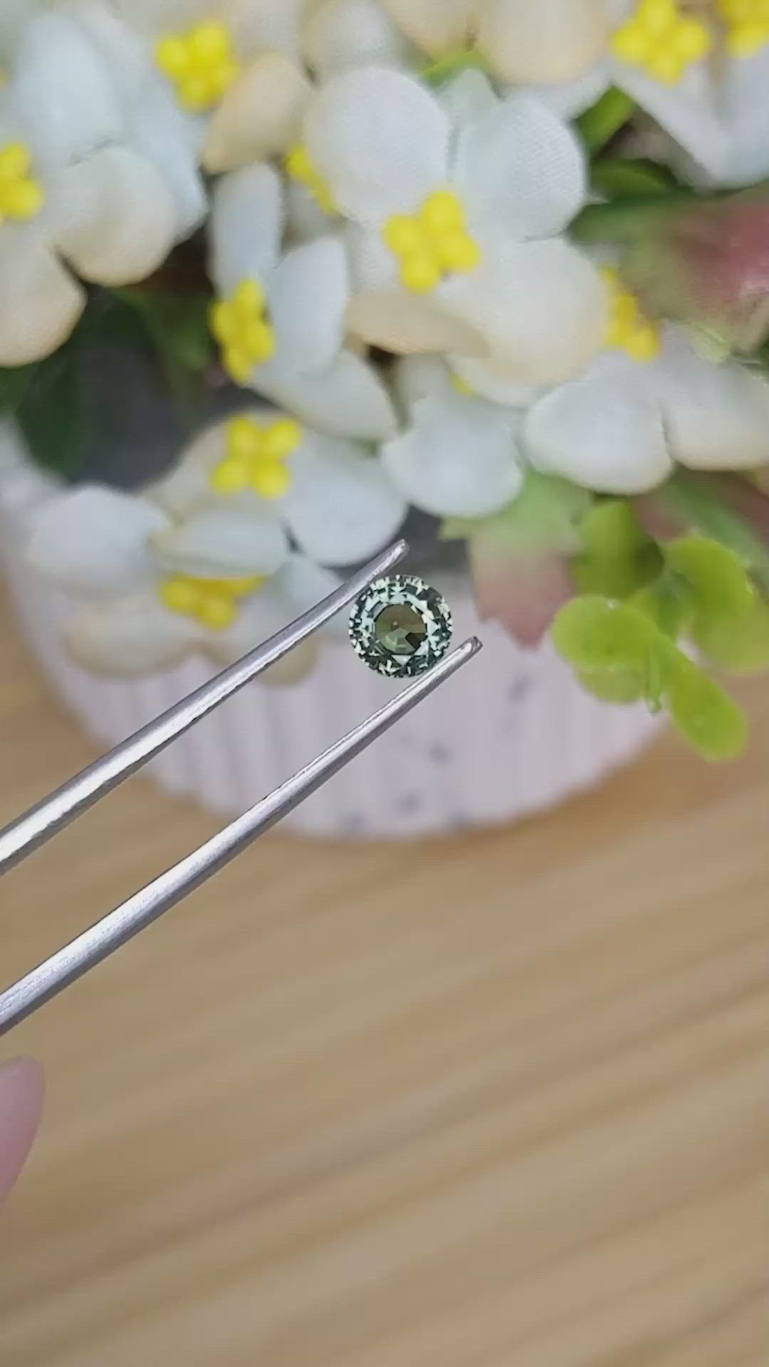 0.76 Ct. Green Sapphire from Madagascar Size Video