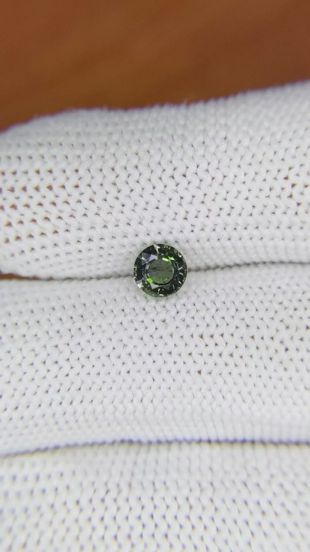 0.76 Ct. Green Sapphire from Madagascar Size Video