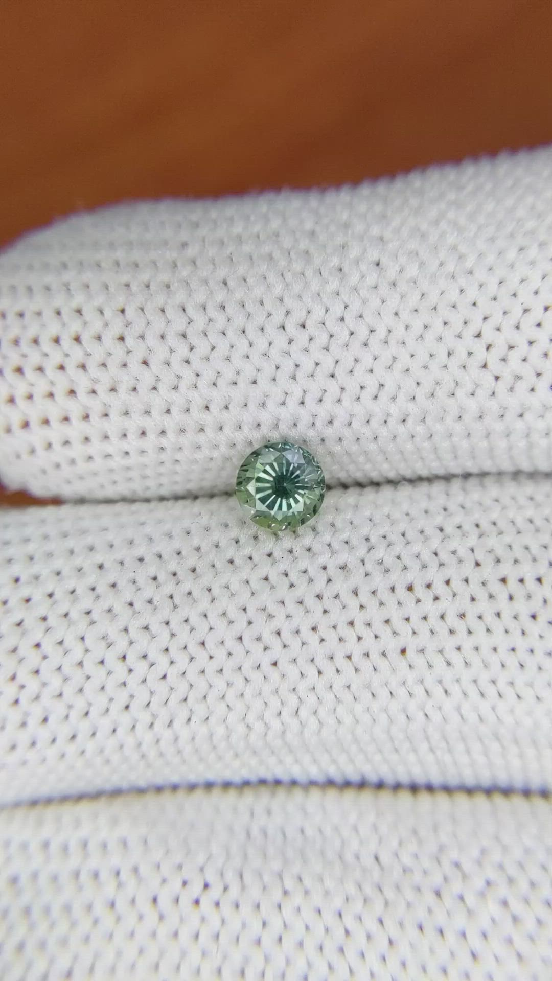 0.67 Ct. Bluish Green Sapphire from Madagascar Size Video