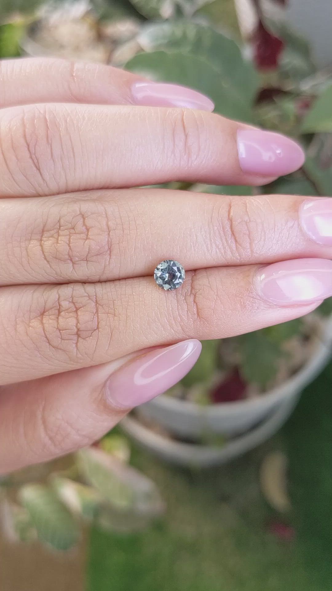 0.73 Ct. Bluish Green Sapphire from Madagascar Size Video