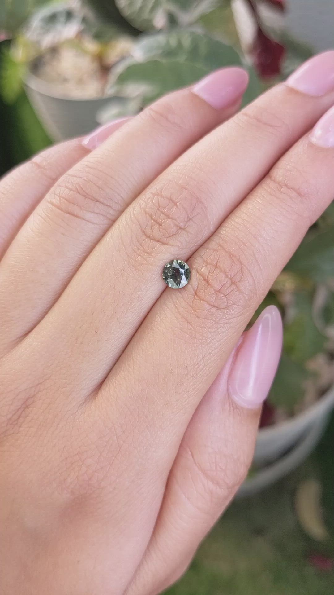 0.76 Ct. Yellowish Green Sapphire from Madagascar Size Video