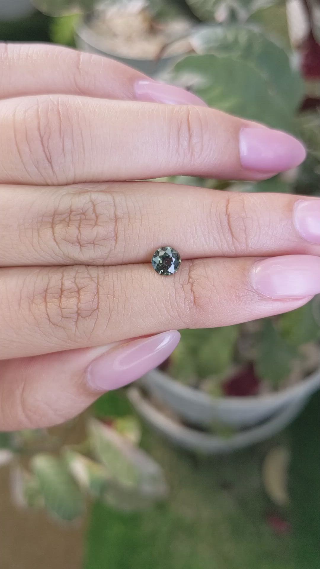 0.76 Ct. Yellowish Green Sapphire from Madagascar Size Video