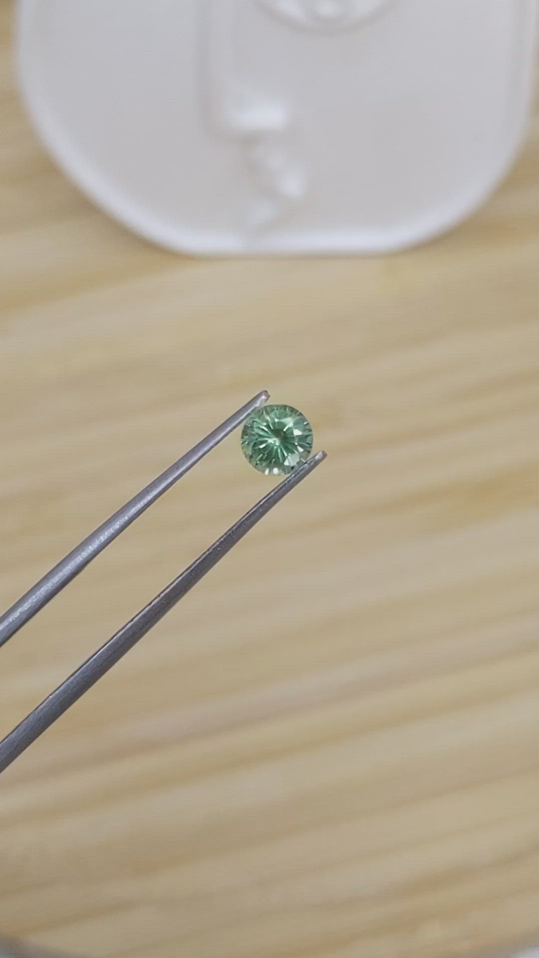 0.77 Ct. Green Sapphire from Madagascar Size Video