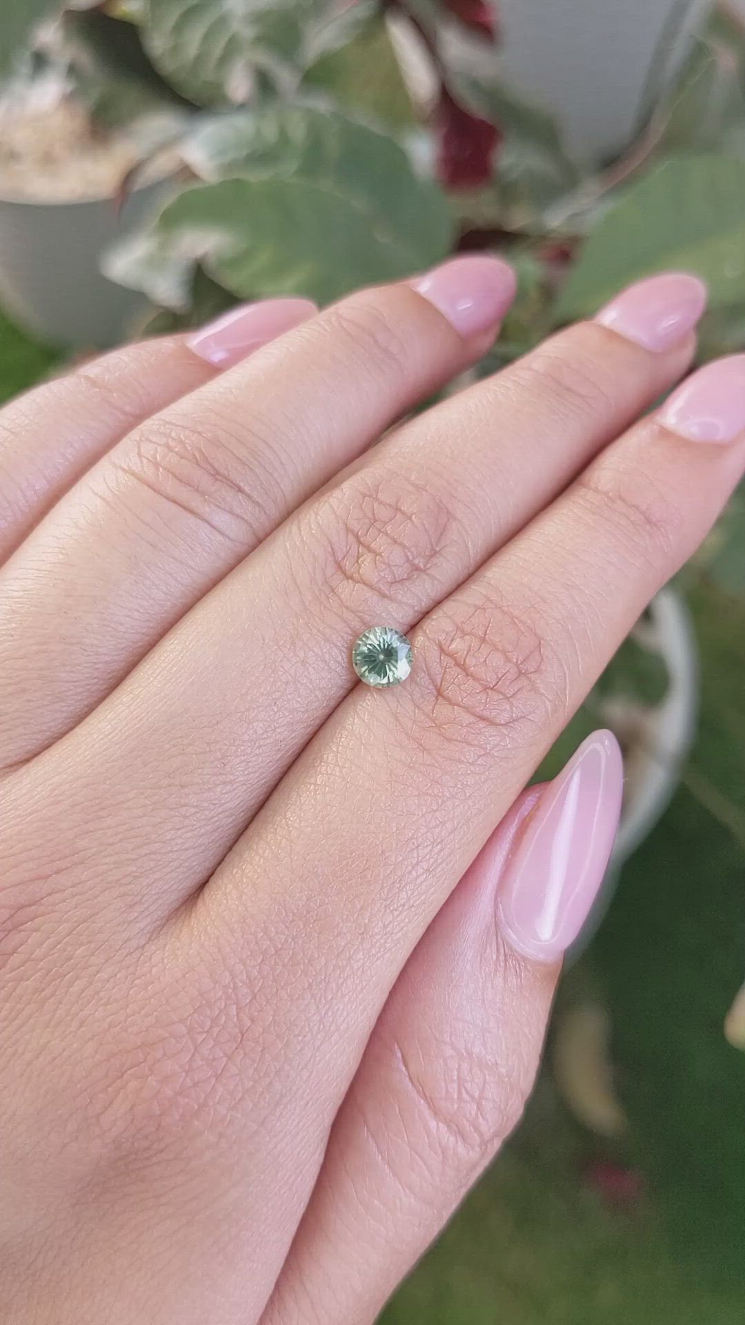 0.77 Ct. Green Sapphire from Madagascar Size Video