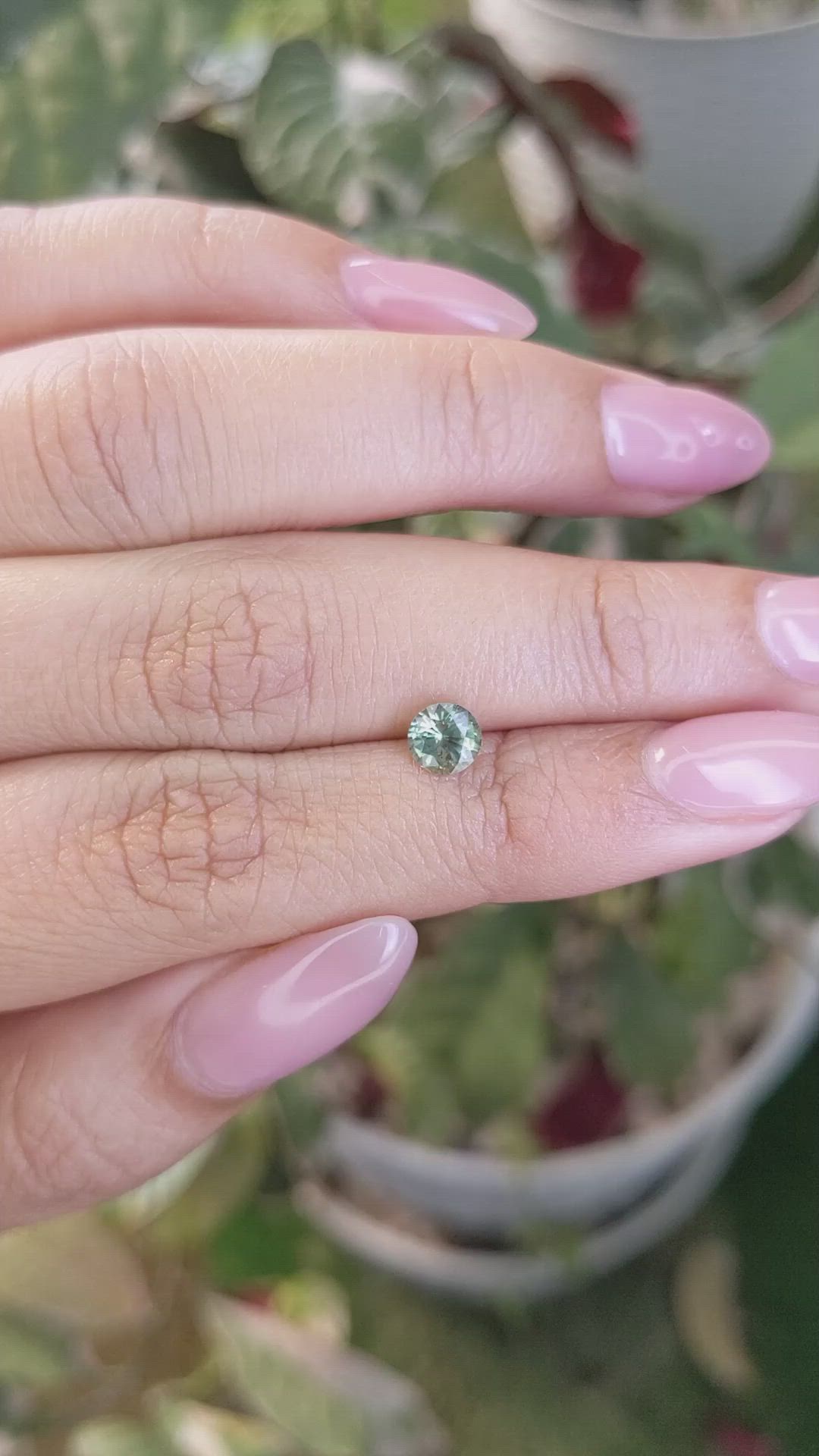 0.77 Ct. Green Sapphire from Madagascar Size Video
