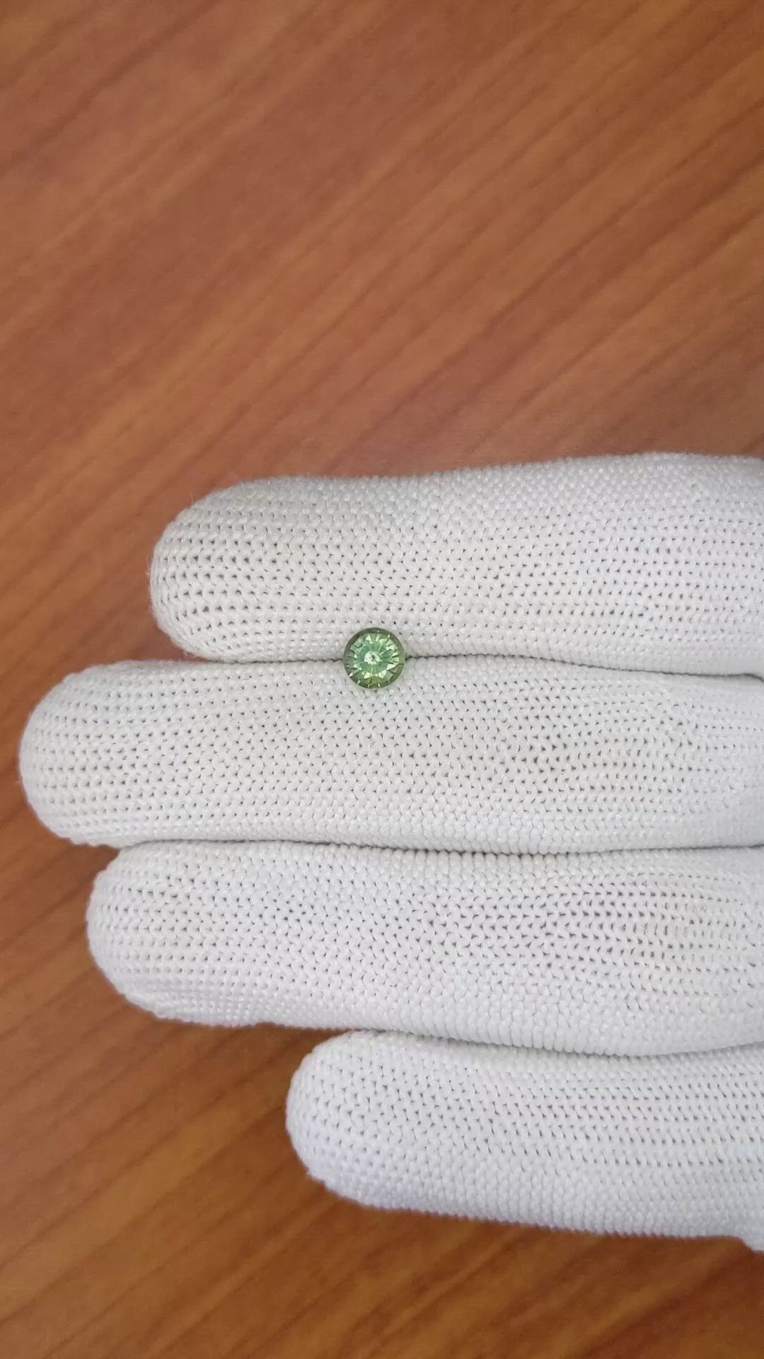 0.77 Ct. Green Sapphire from Madagascar Size Video