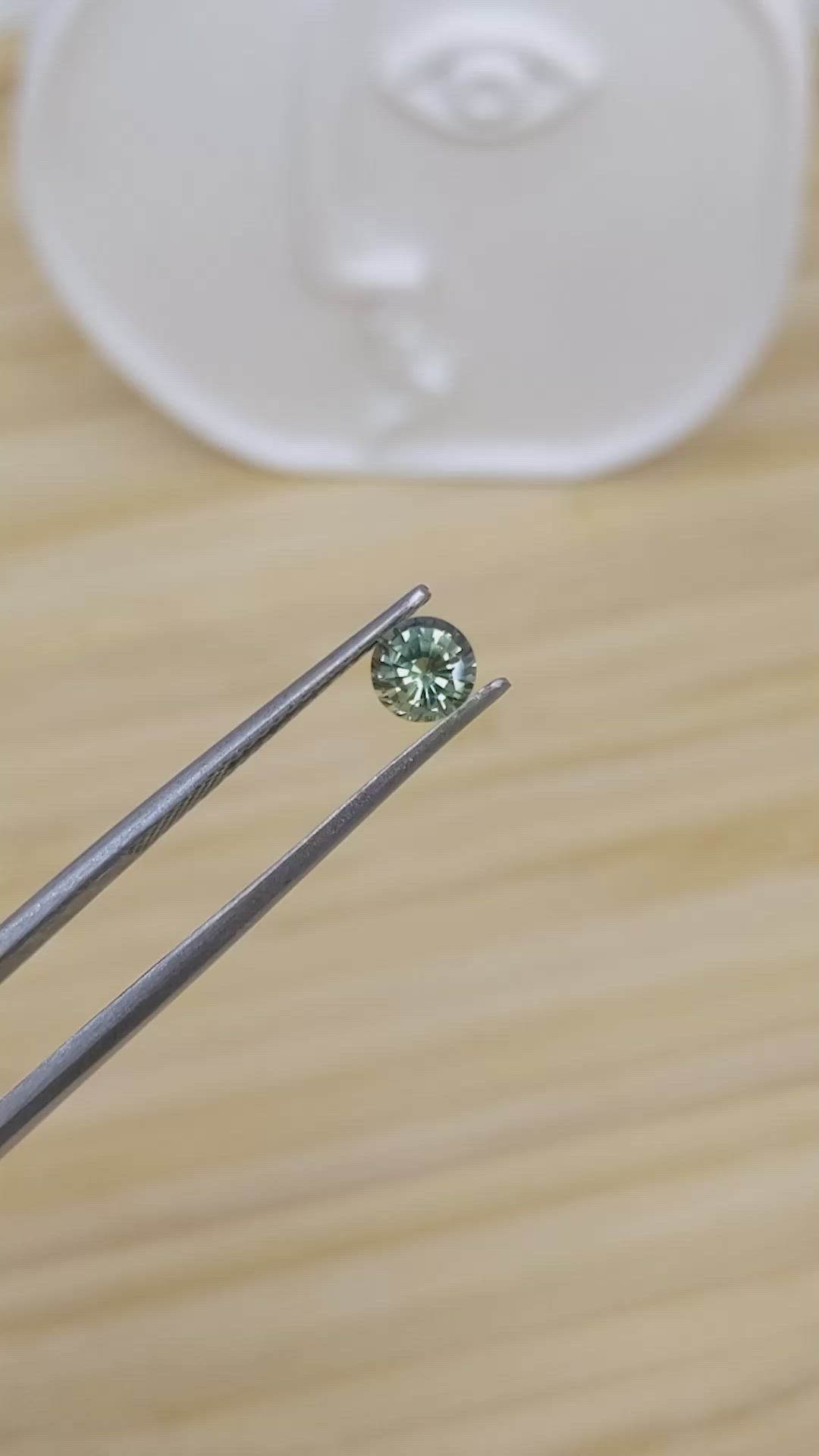 0.69 Ct. Yellowish Green Sapphire from Madagascar Size Video