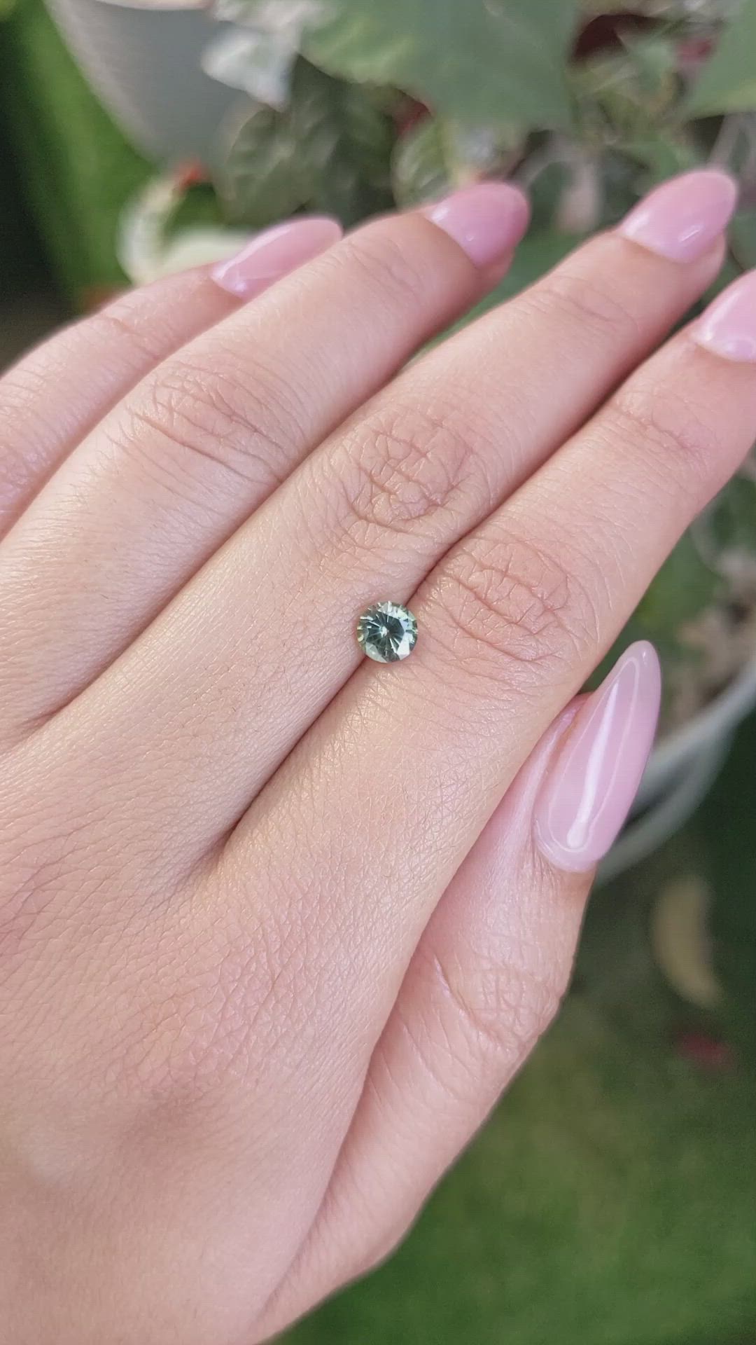 0.69 Ct. Yellowish Green Sapphire from Madagascar Size Video