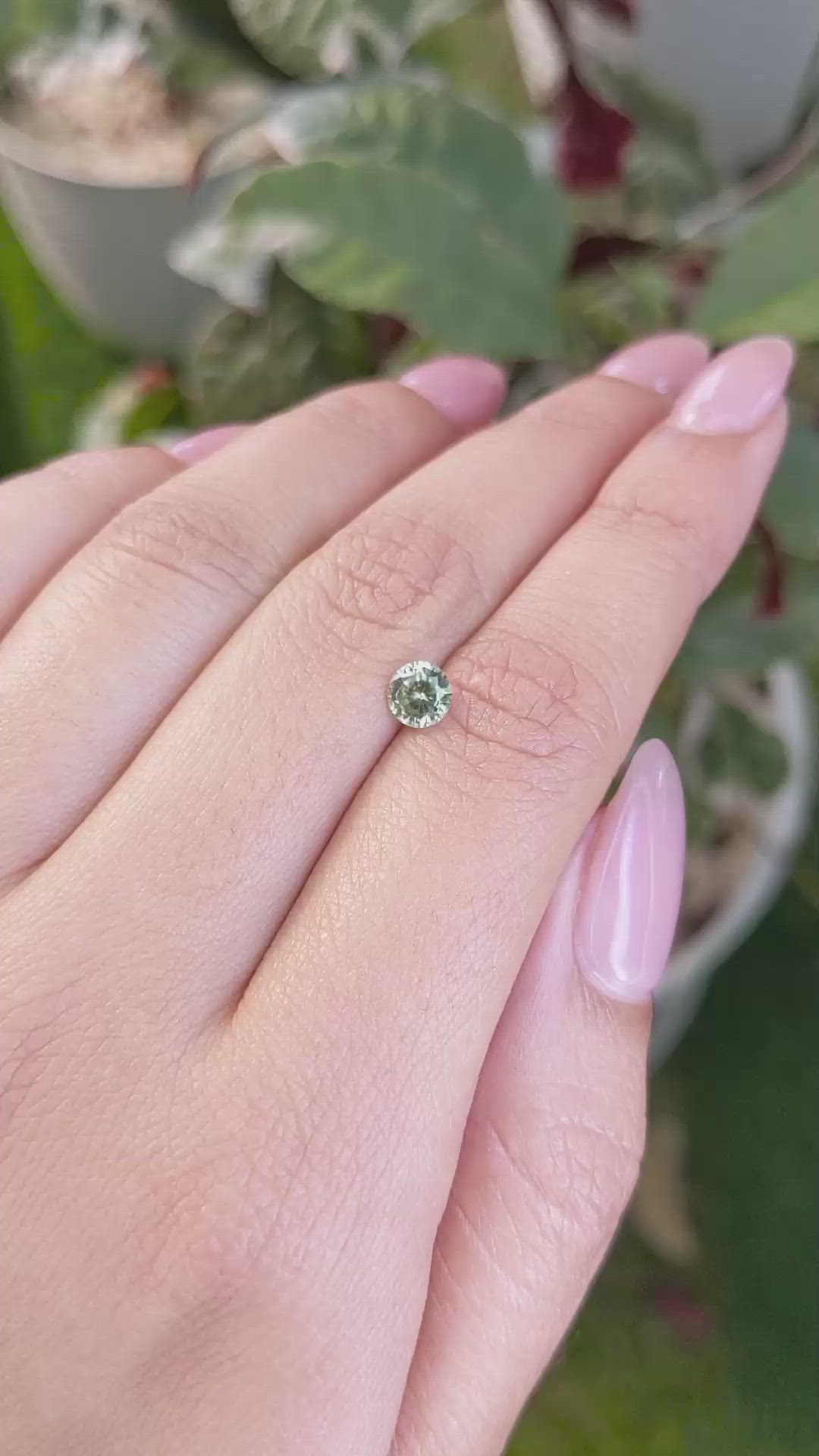 0.66 Ct. Green Sapphire from Madagascar Size Video