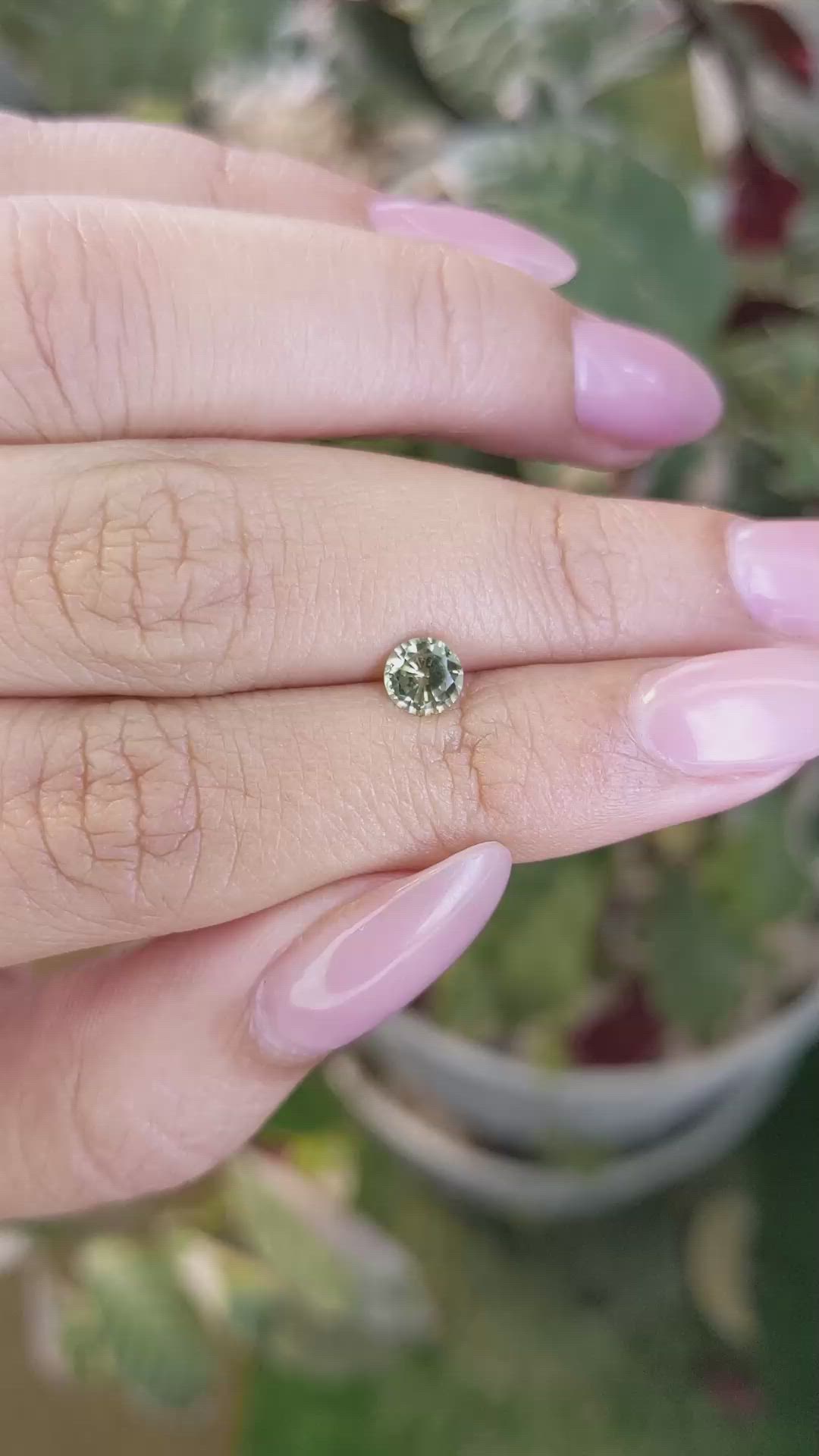 0.66 Ct. Green Sapphire from Madagascar Size Video