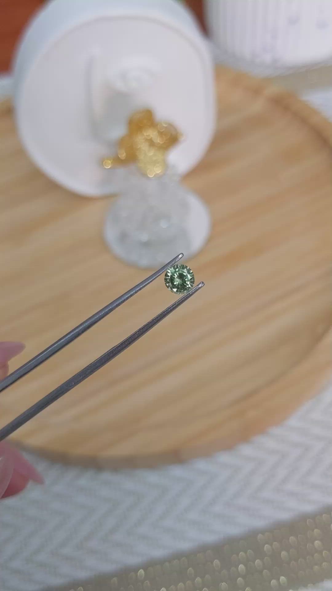 0.66 Ct. Green Sapphire from Madagascar Size Video